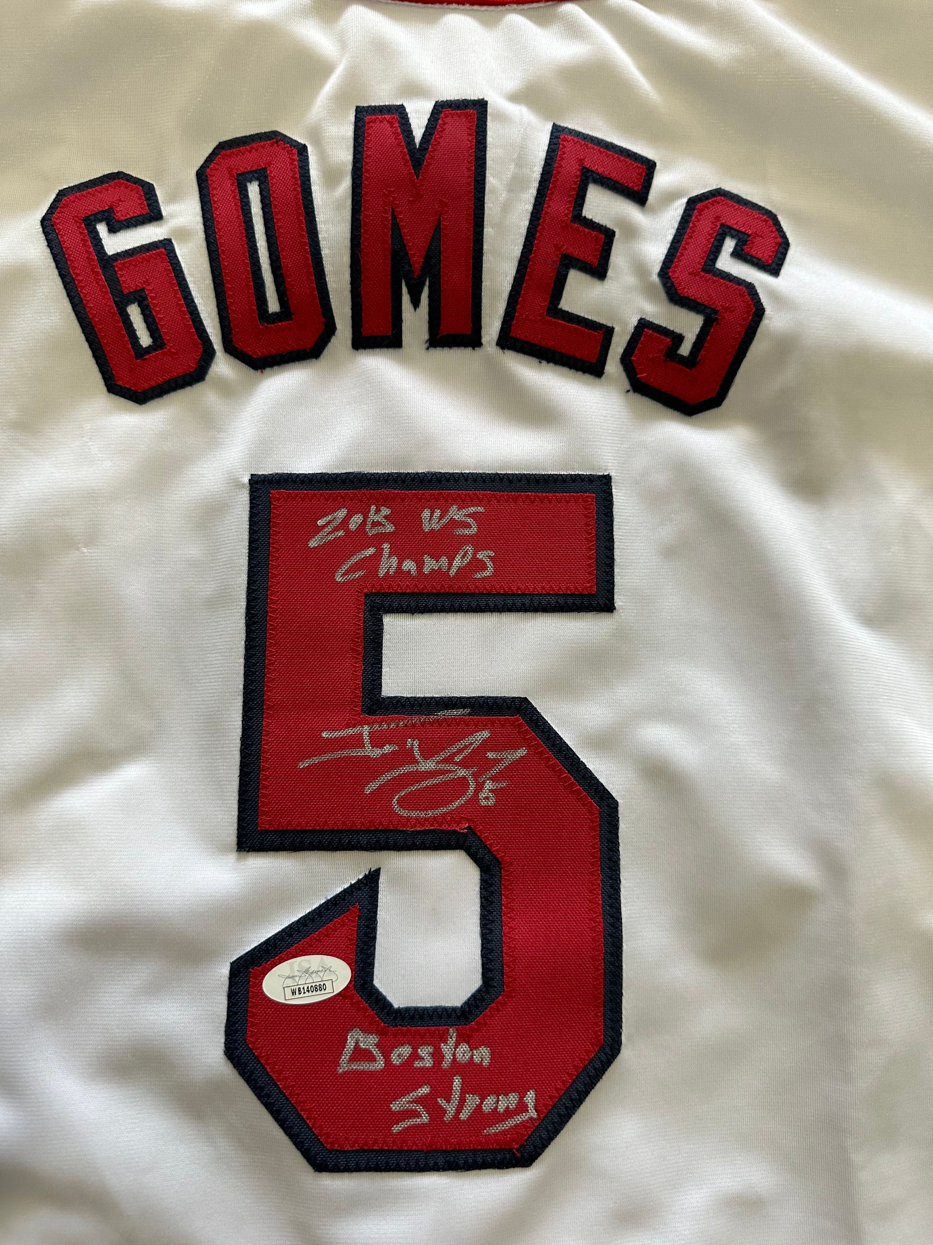 Boston Red Sox - Jonny Gomes Autographed Jersey with inscription