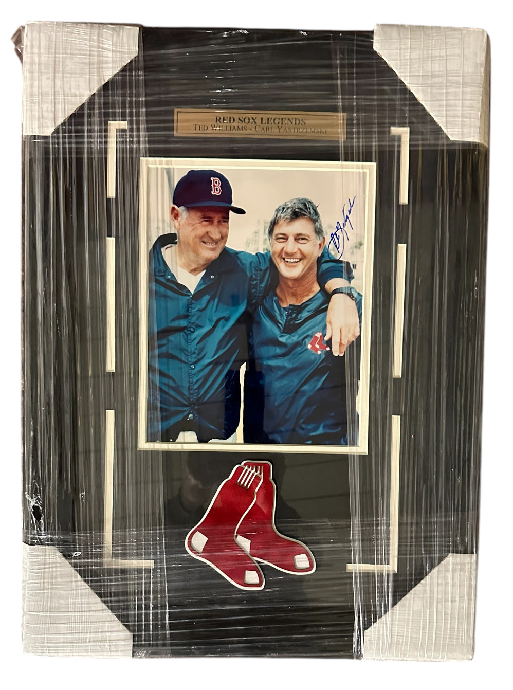 Boston Red Sox - Ted Williams with Carl "Yaz" Yastrzemski autographed by Yaz