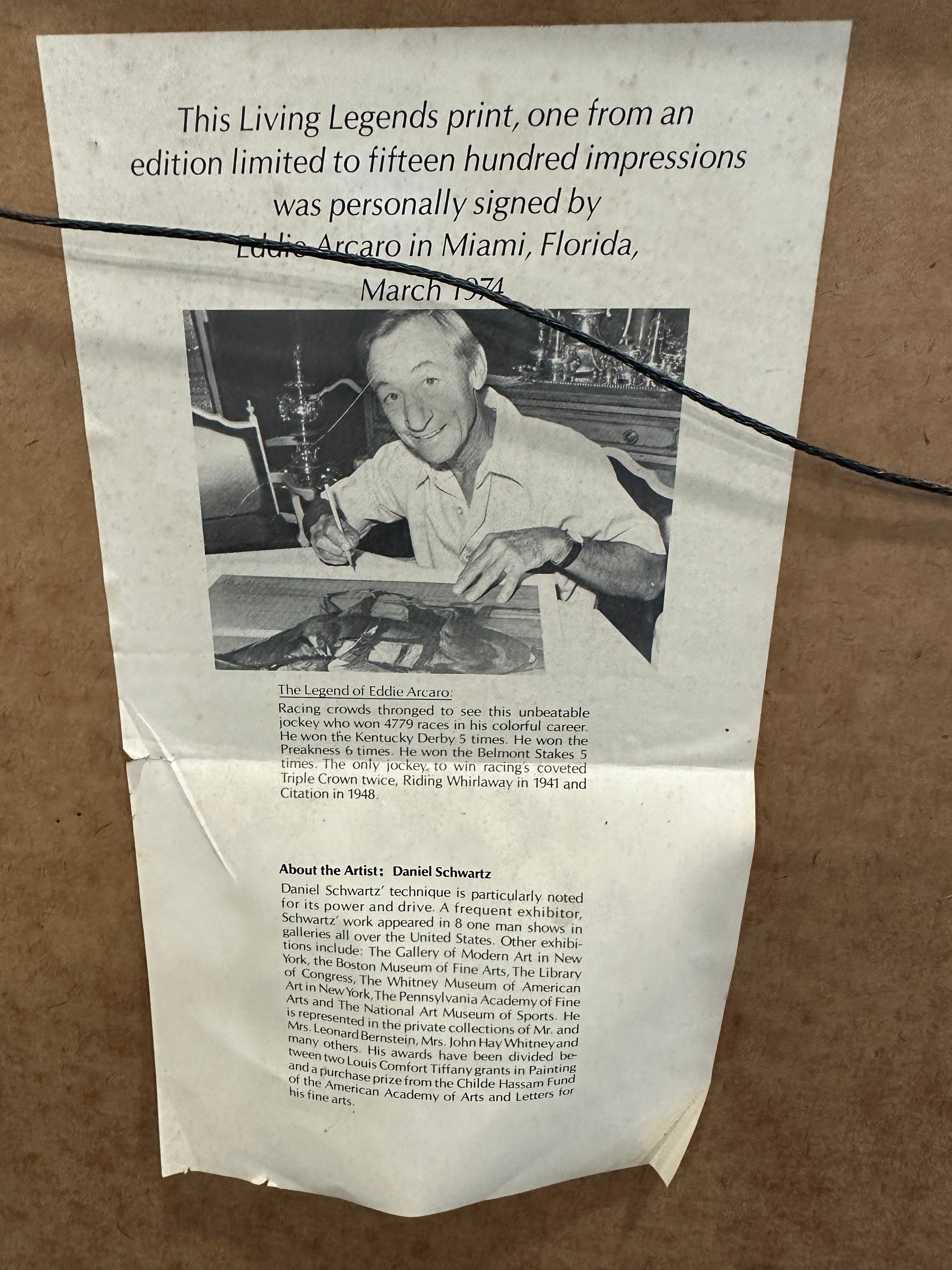 Eddie Arcaro Autographed (2X Triple Crown Winner)