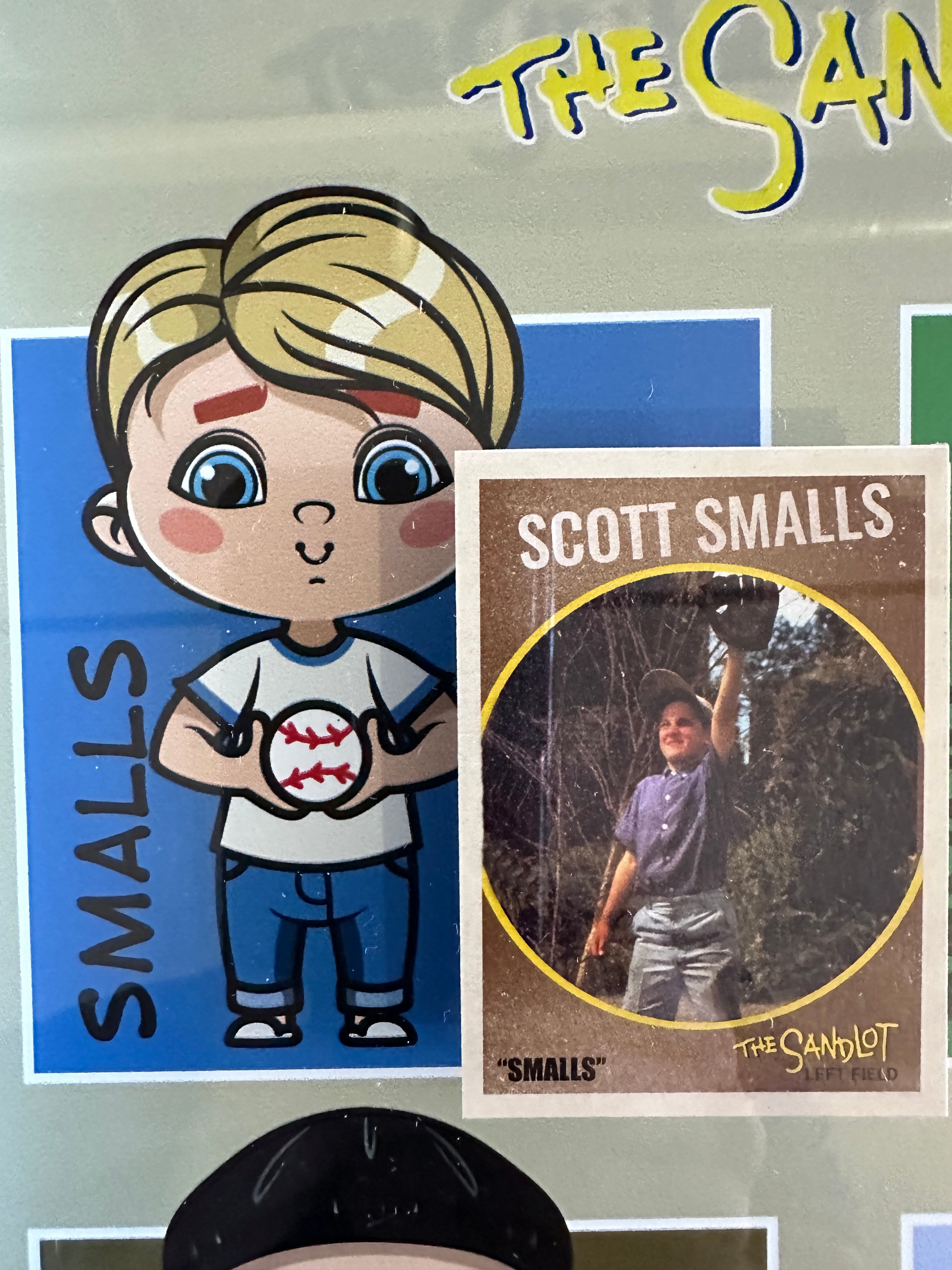 The Sandlot Cast Baseball Position Cards with Cartoon Likenesses