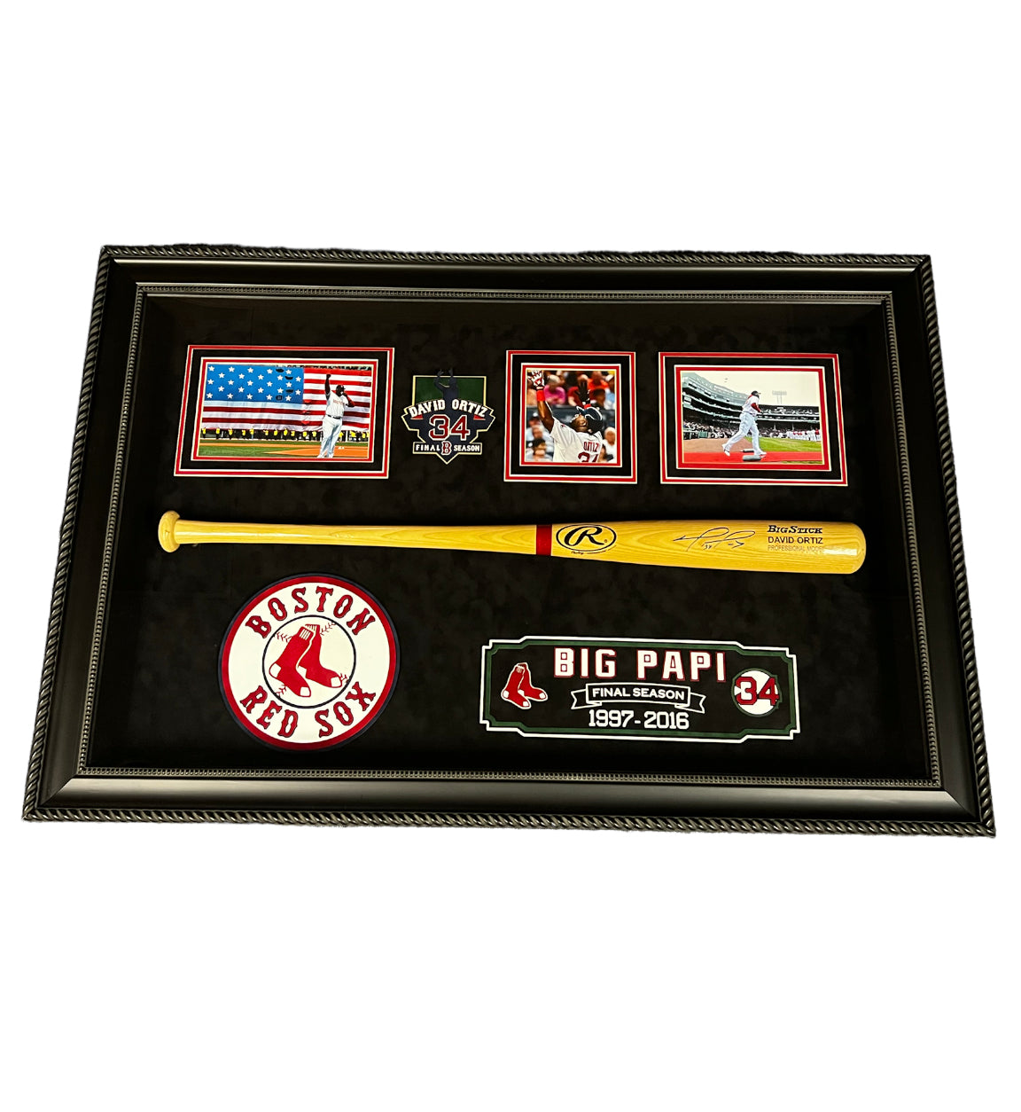 Boston Red Sox - David Ortiz Autographed Bat in Shadow Box