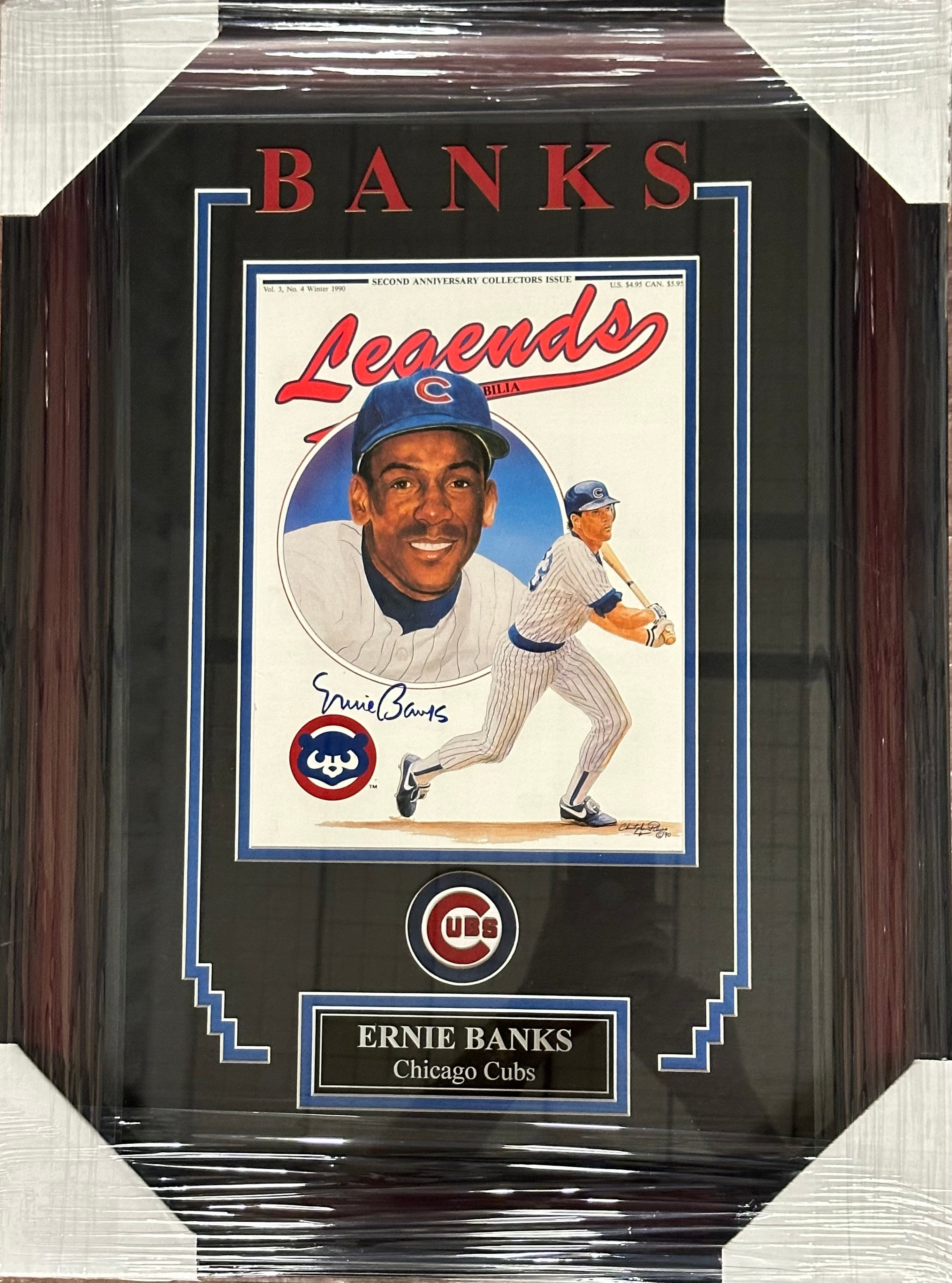 Chicago Cubs - Ernie Banks Autographed Legends Magazine