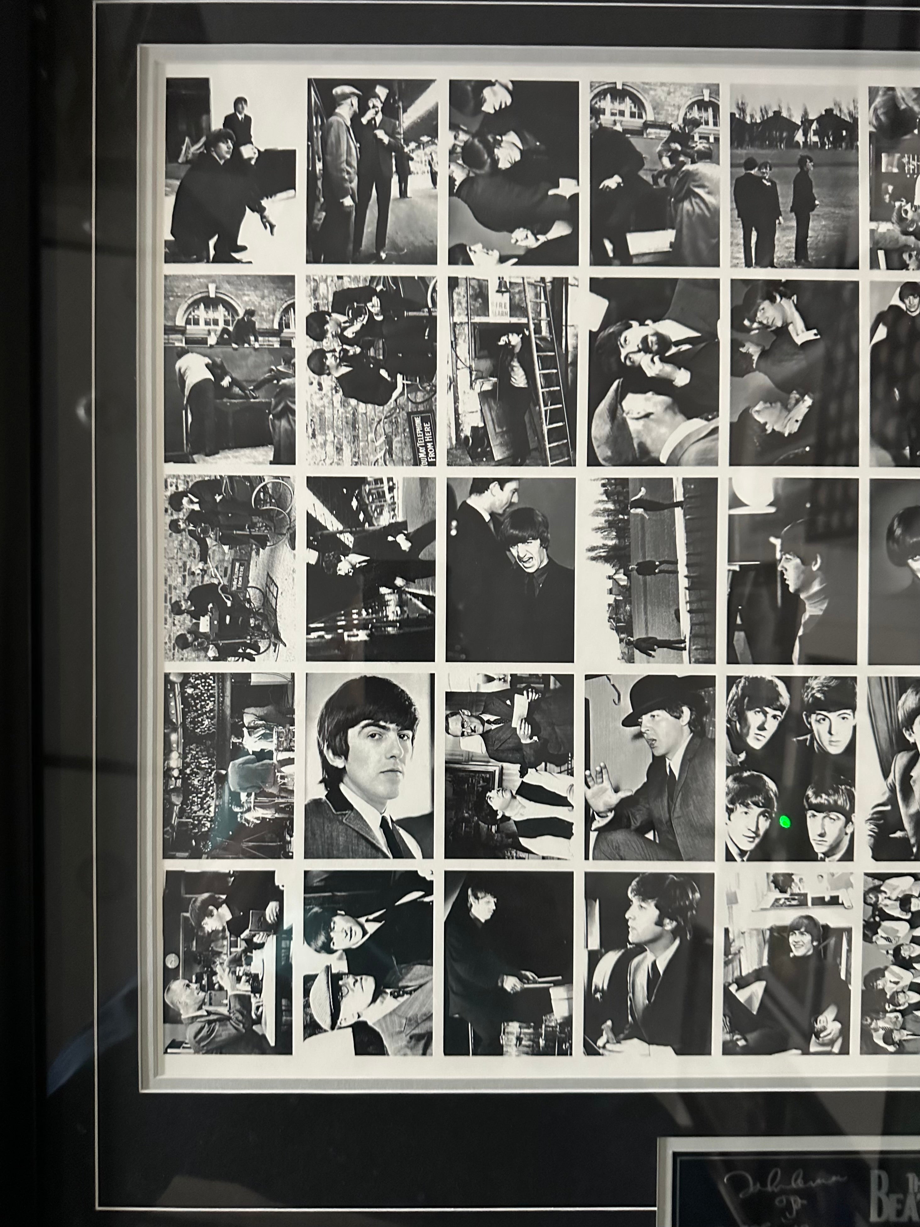 The Beatles Cards collage in black and white