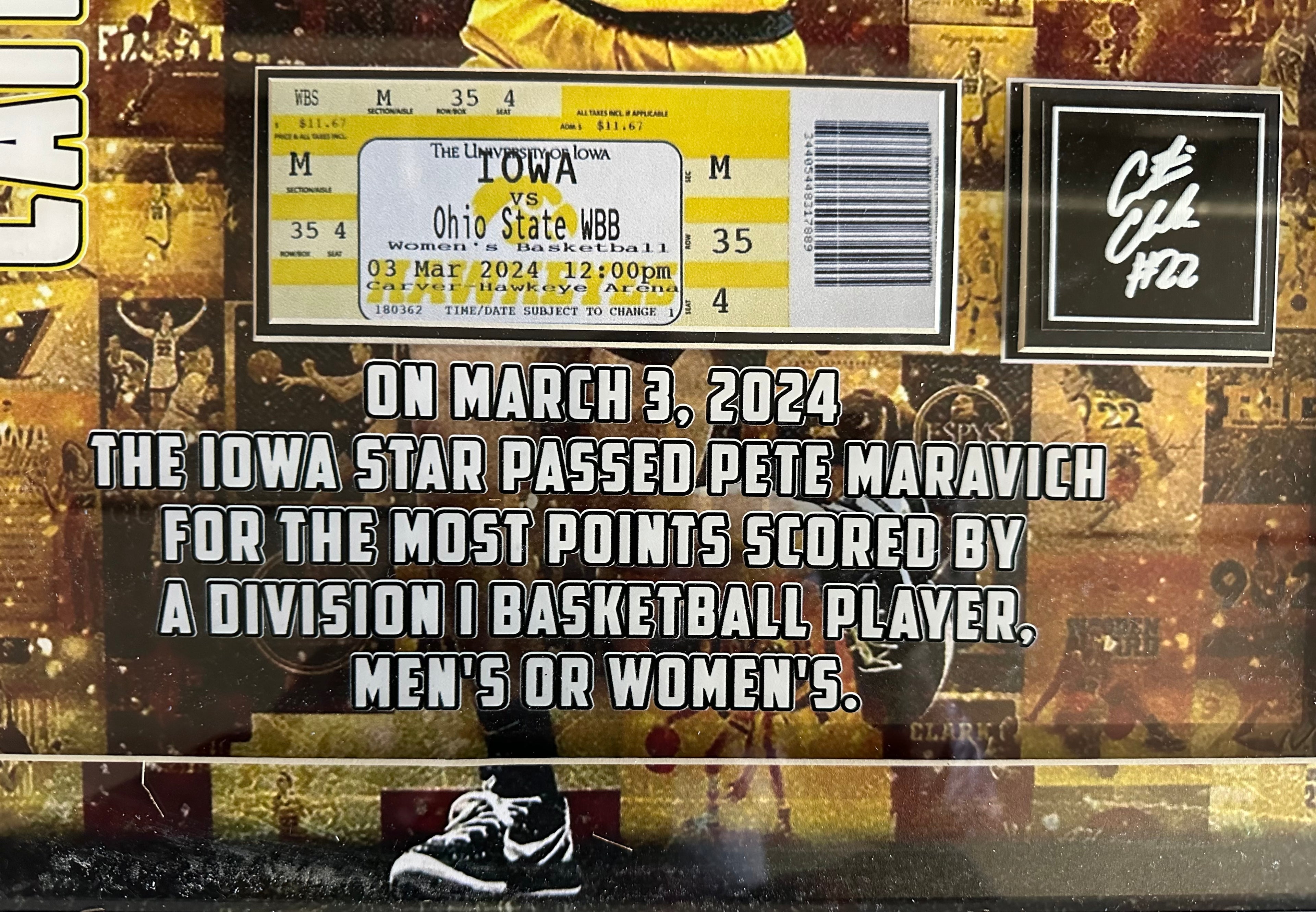 Caitlin Clark Iowa - Division 1 All Time Point Scorer