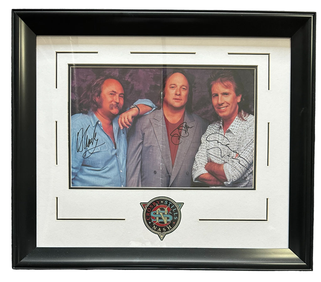 Crosby, Stills and Nash Autographed Magazine Pictured