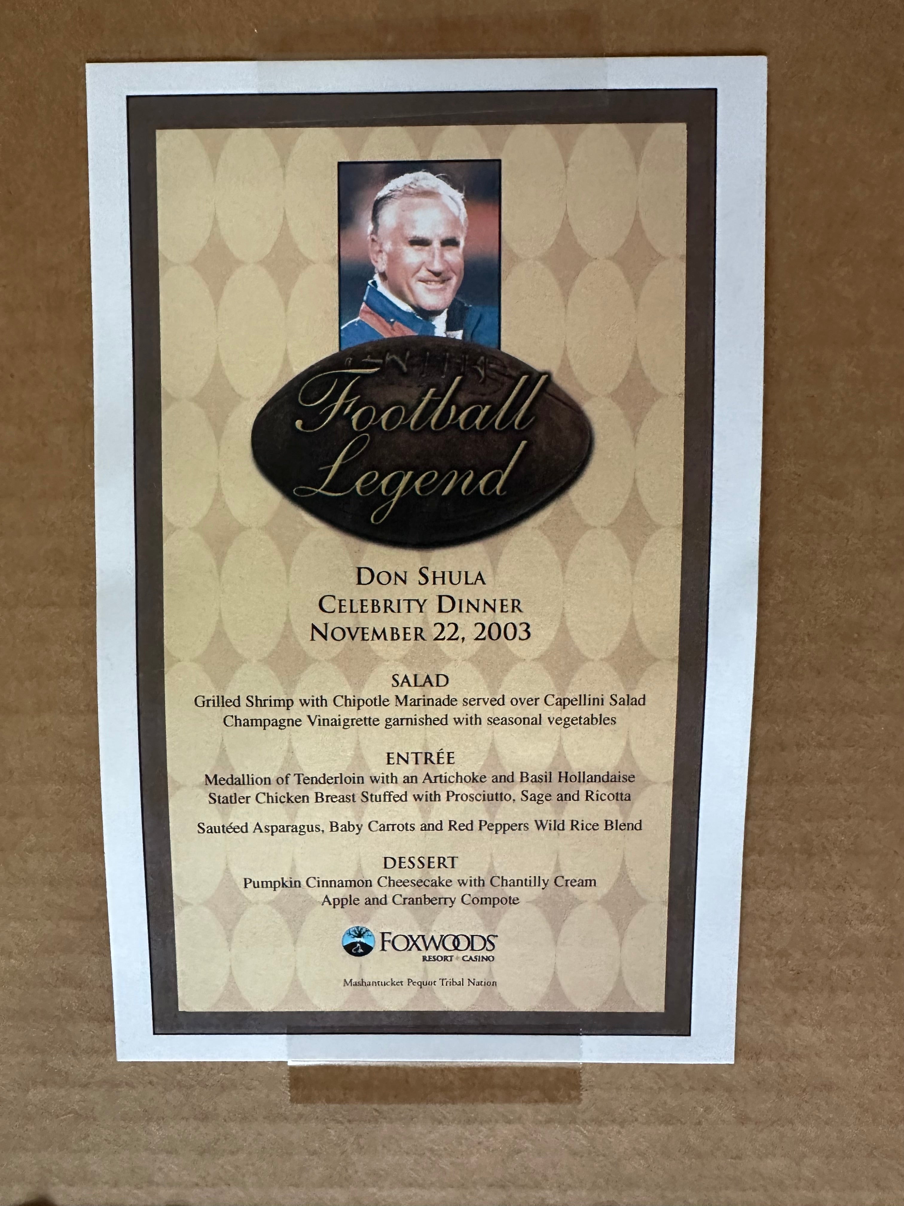 Football Coaching Legends - Don Shula and Mike Ditka Autographed with Stats