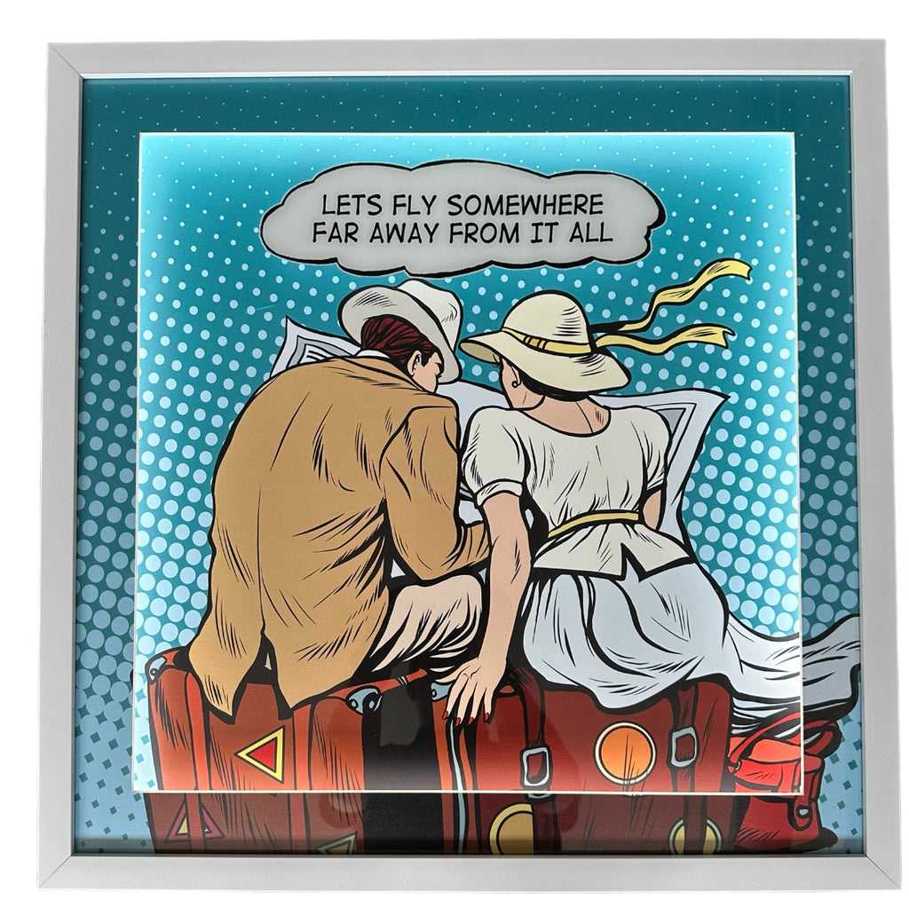 Pop Art For Women - 3D Shadow Box with LED lighting