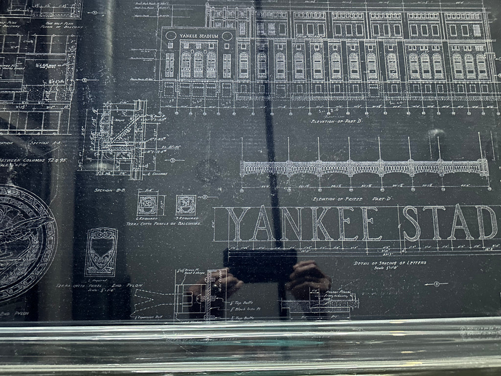 New York Yankees - Stadium blueprint with stadium sand