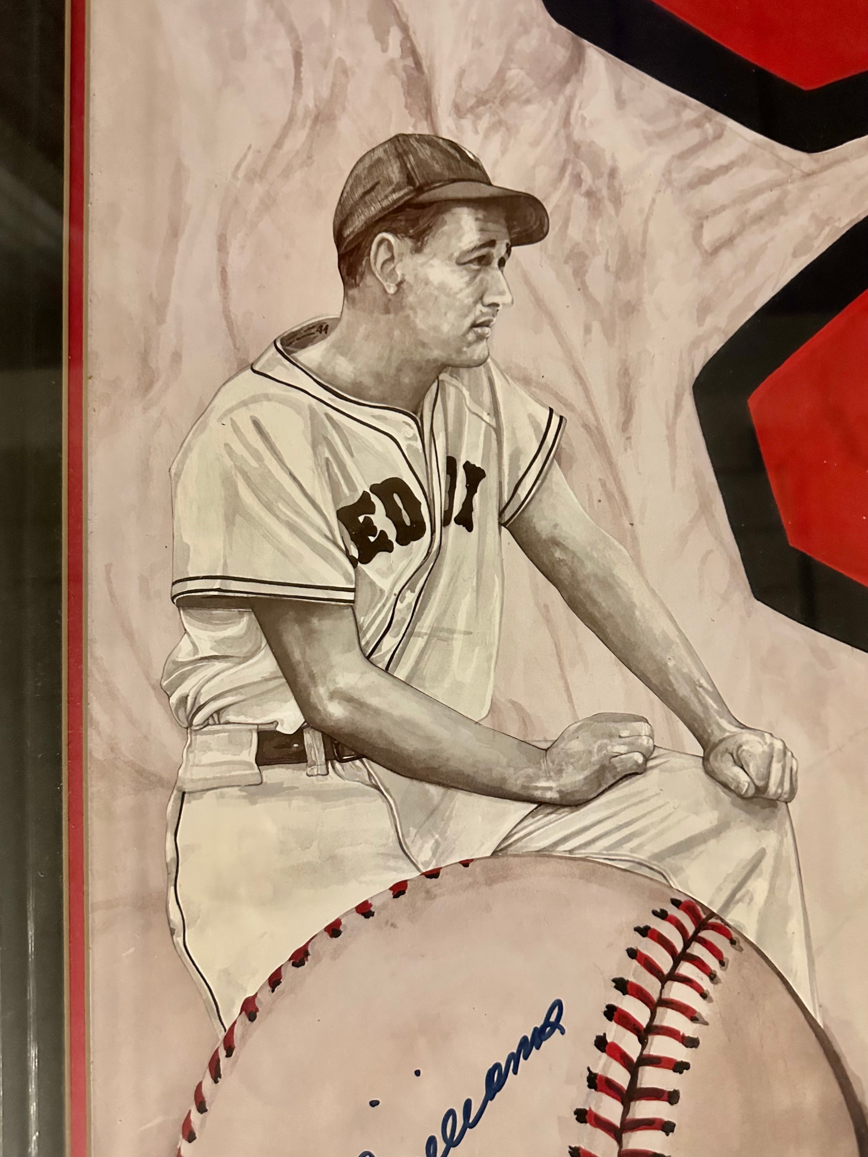 Boston Red Sox - Ted Williams #9 autographed Lithograph