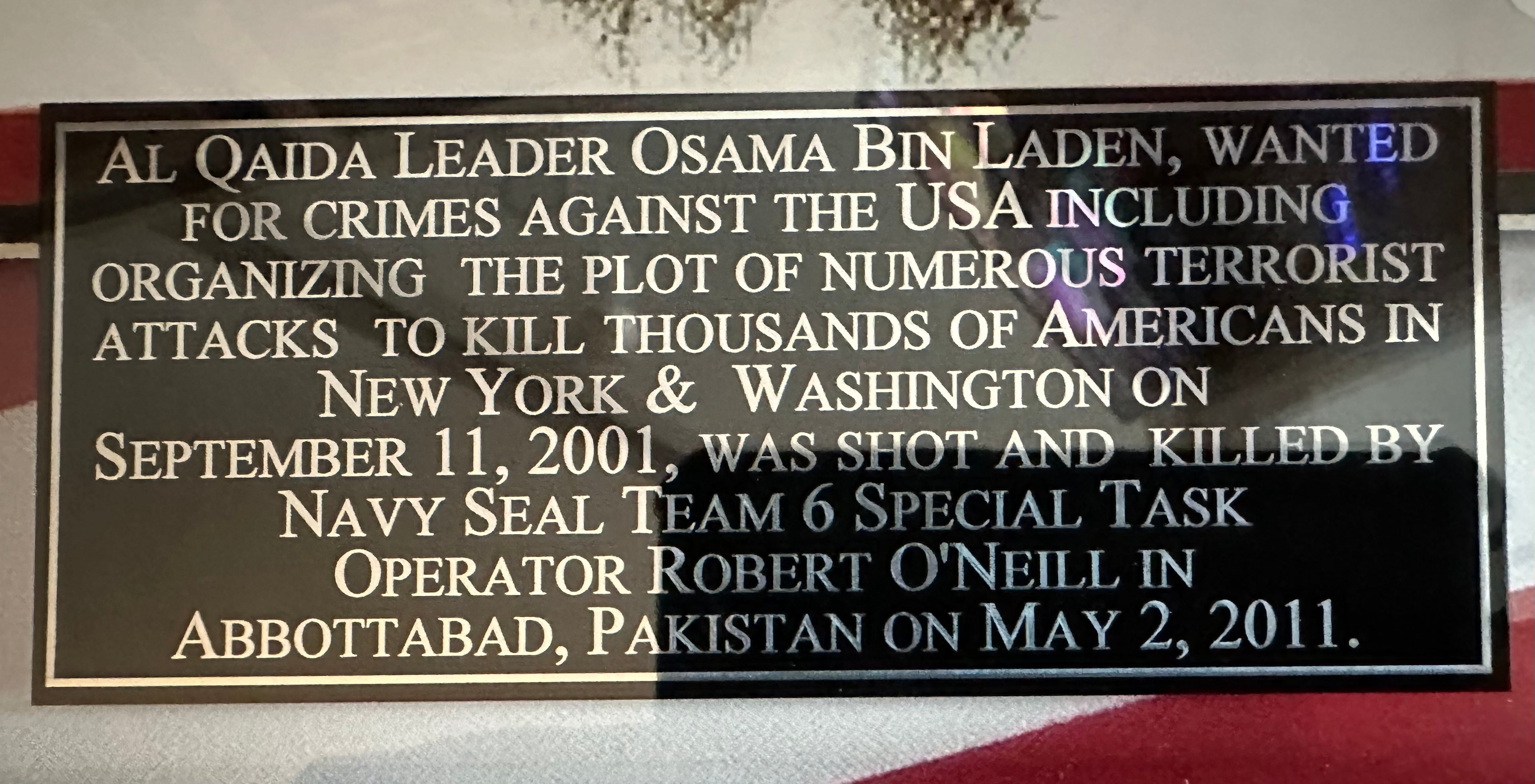 Robert O'Neill - Navy Seal autographed