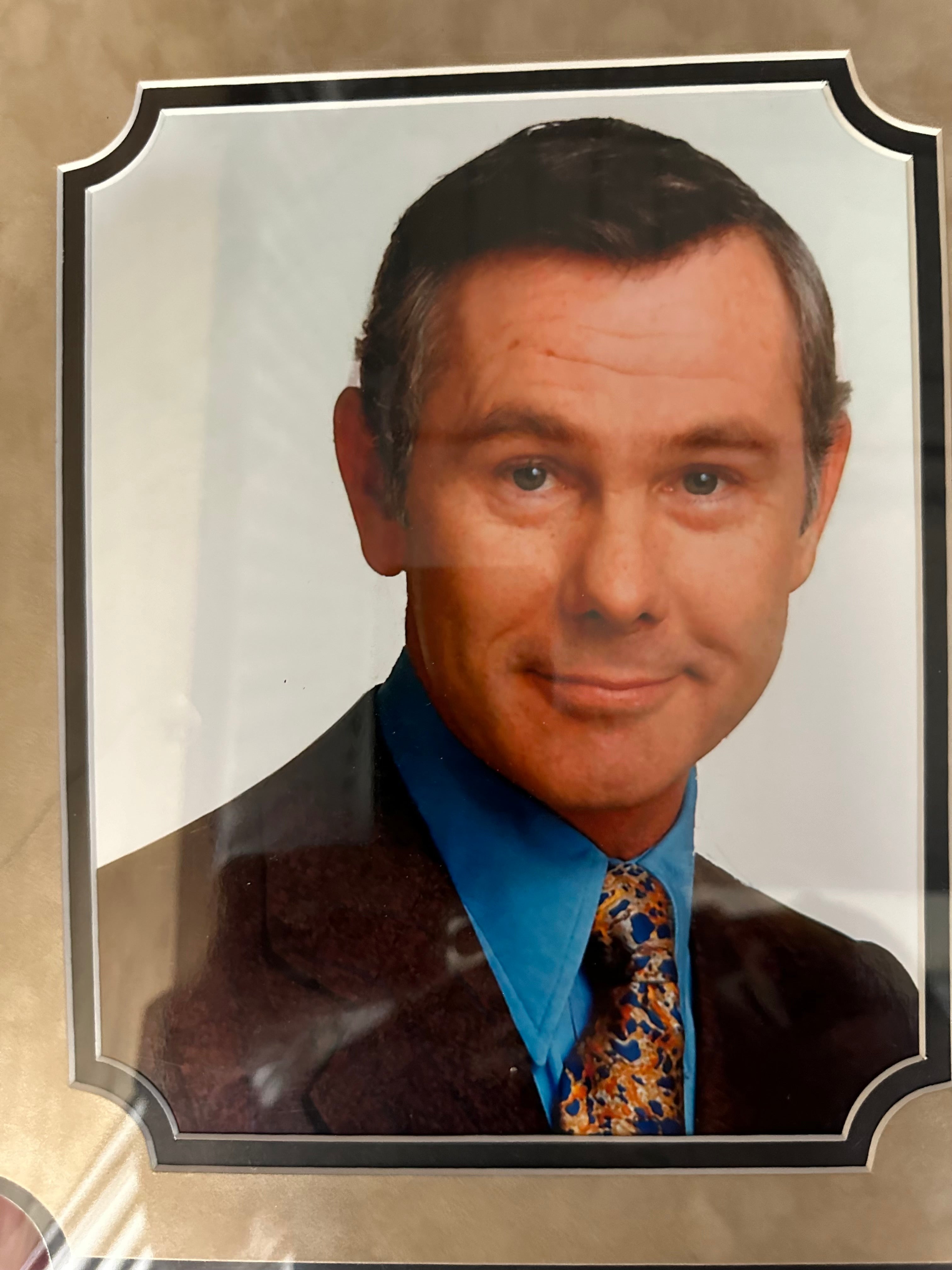 Johnny Carson Autographed Cut