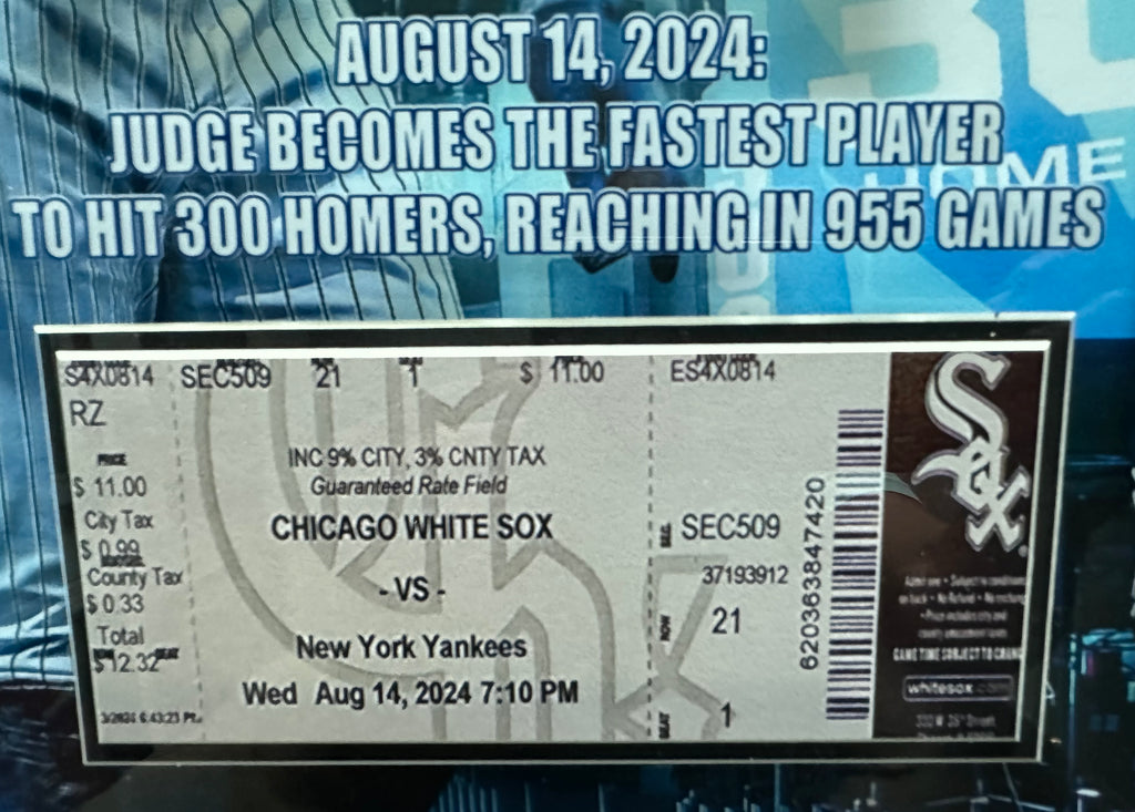 New York Yankees - Aaron Judge fastest to 300 homeruns