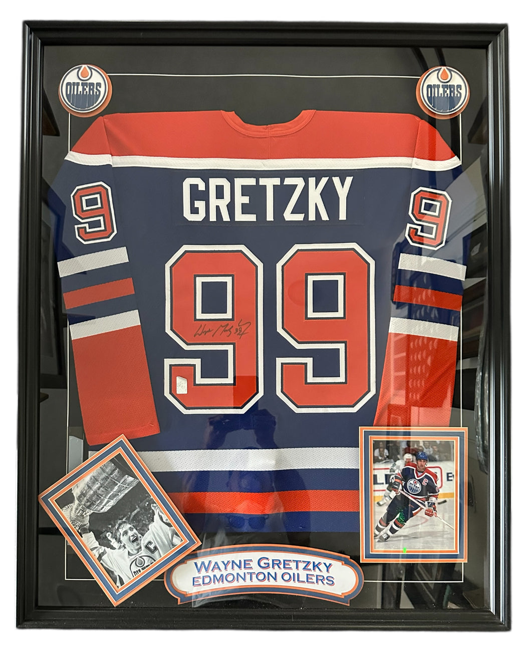 Edmonton Oilers - Wayne Gretsky Autographed framed Jersey