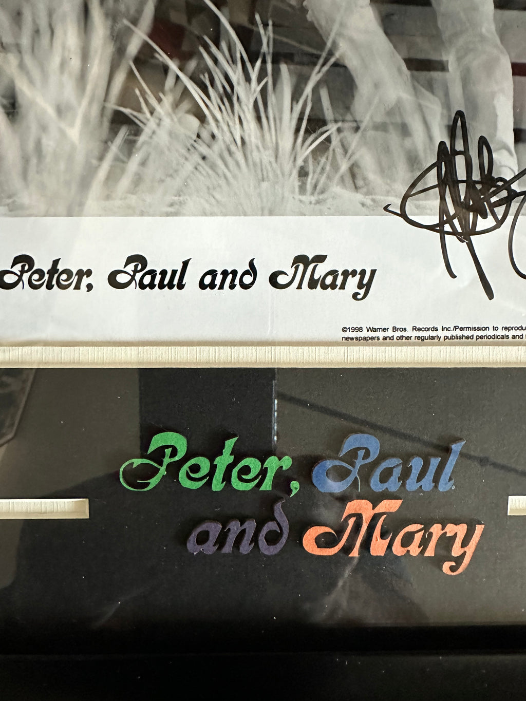 Peter, Paul & Mary Autographed Picture