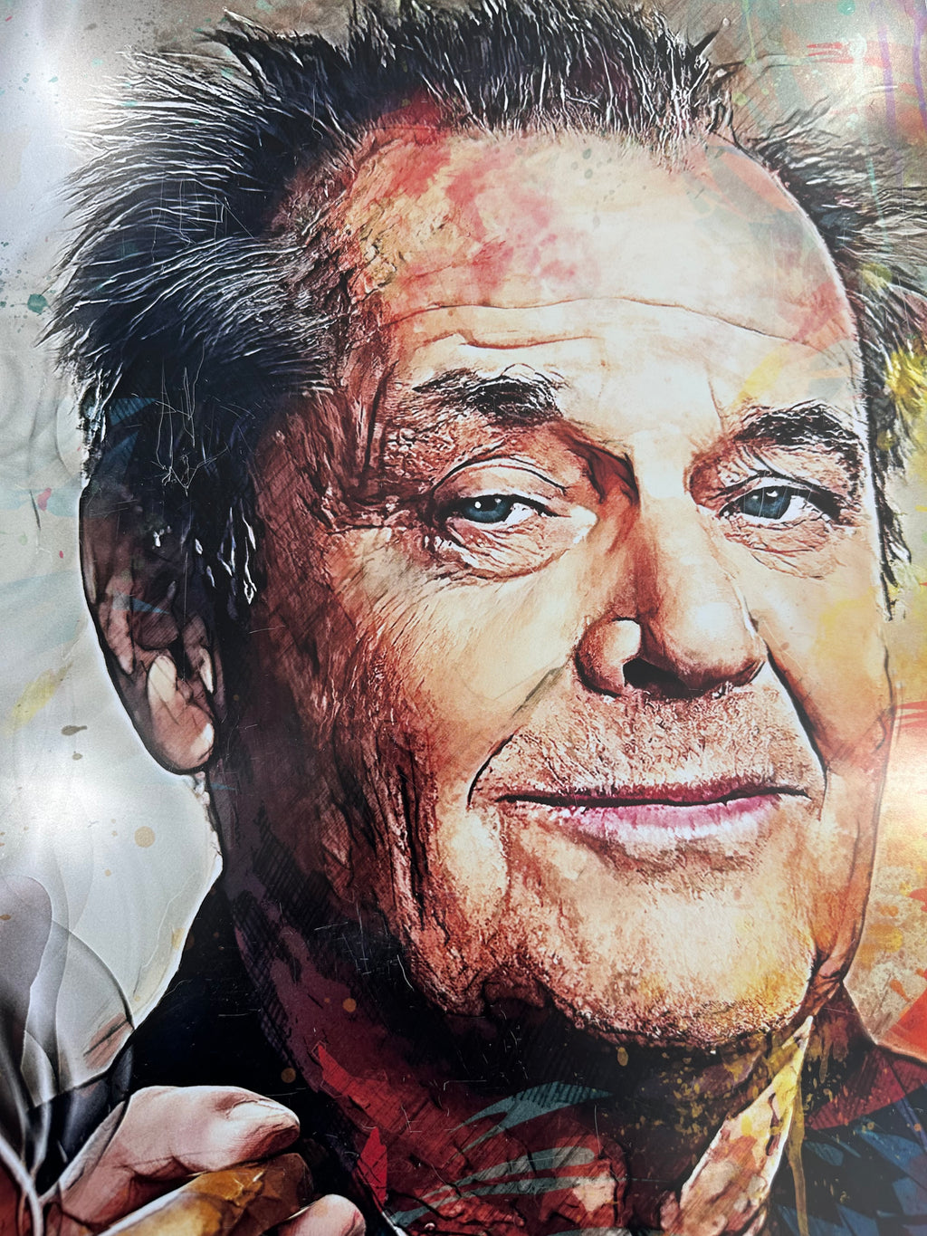 Jack Nicholson smoking a Cigar Wall Art by Cherie Grampp (aka Shari)