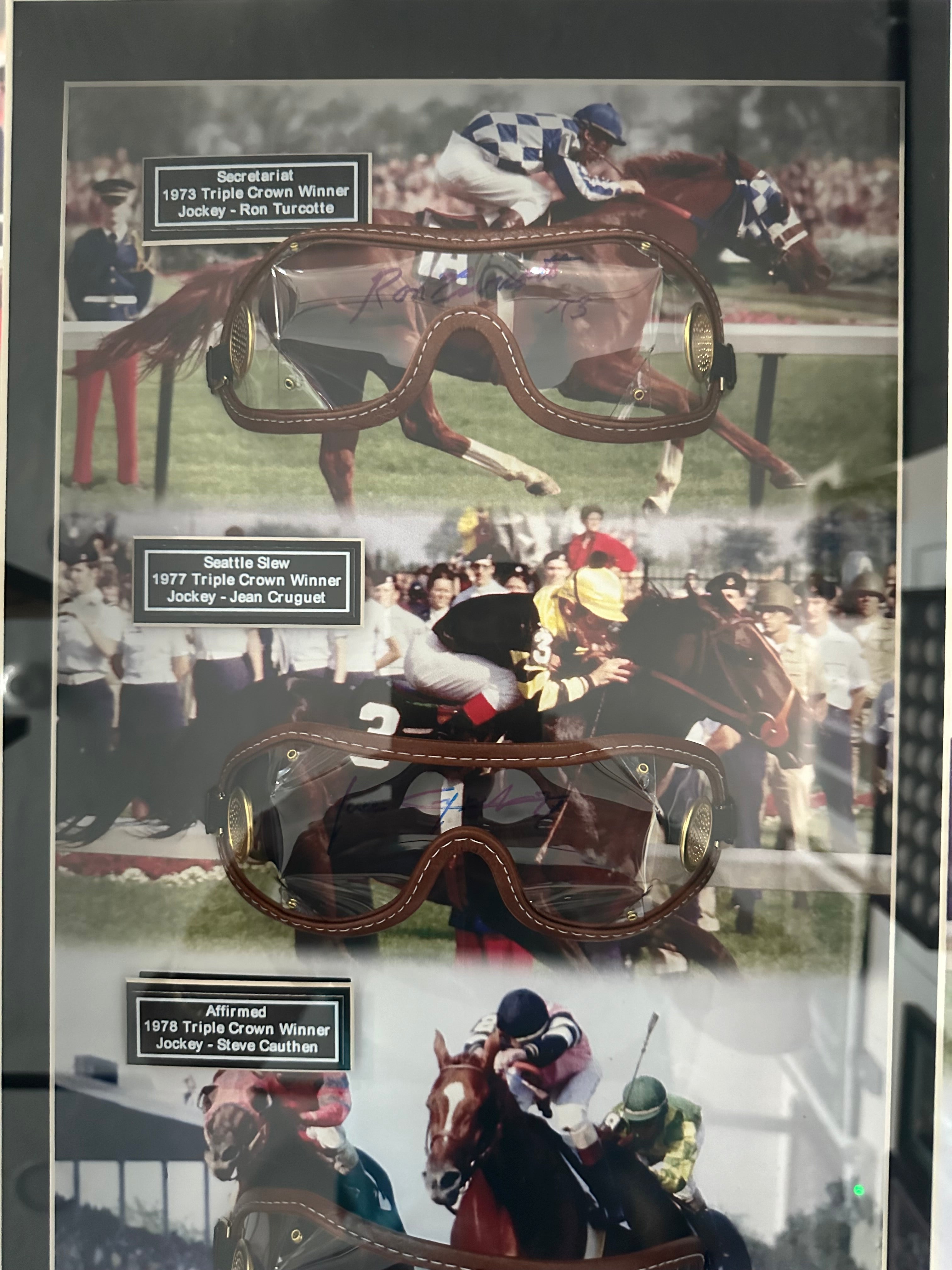 Horse Racing Goggles - Signed by the Five Triple Crown Winners