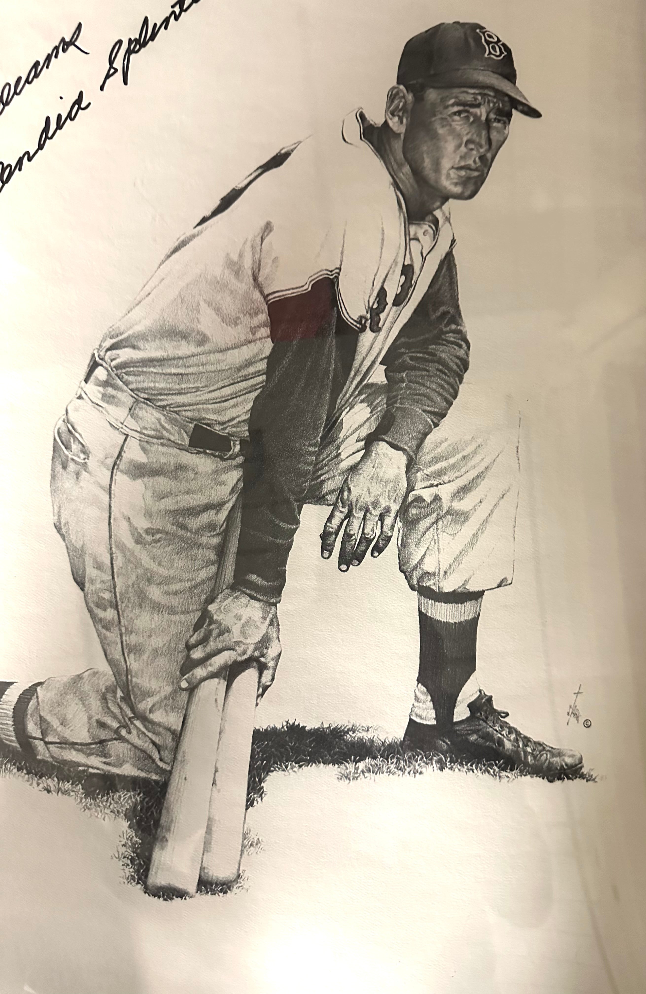 Boston Red Sox - Ted Williams "The Splendid Splinter" lithograph