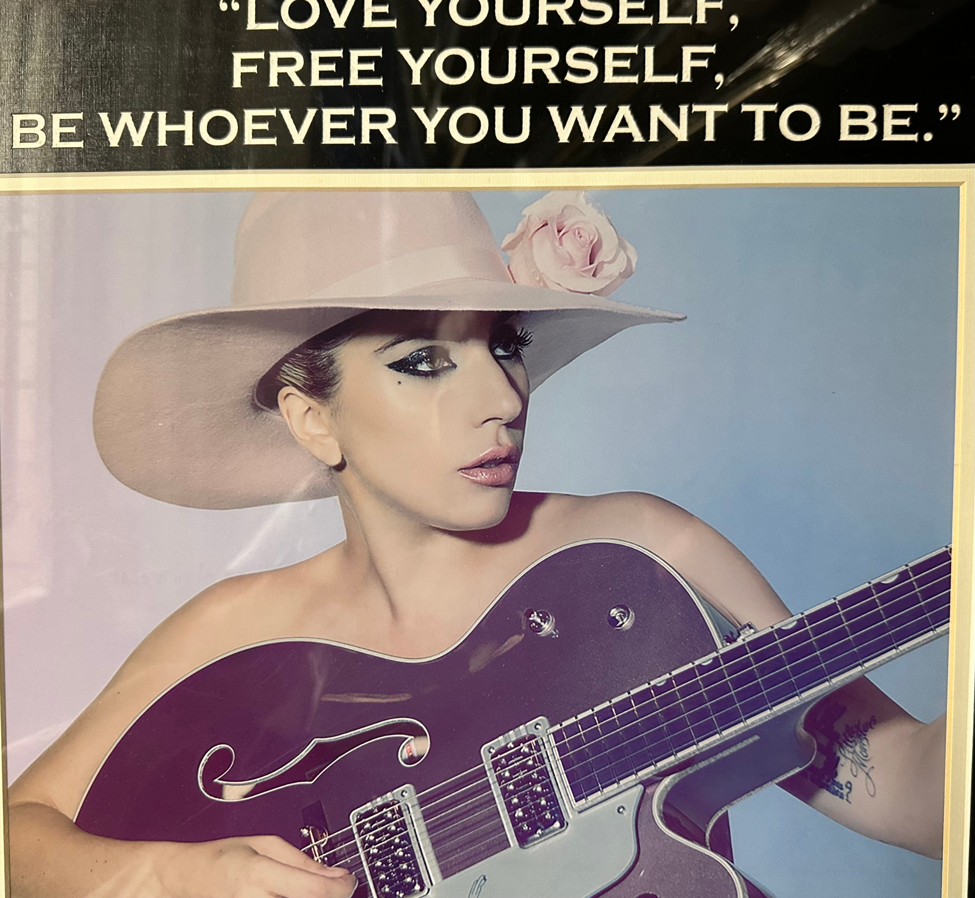 Lady Gaga with Quote