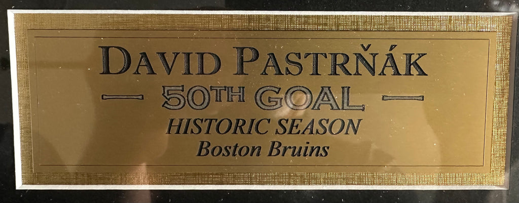 Boston Bruins Dave Pastrnak 50th Goal Autographed