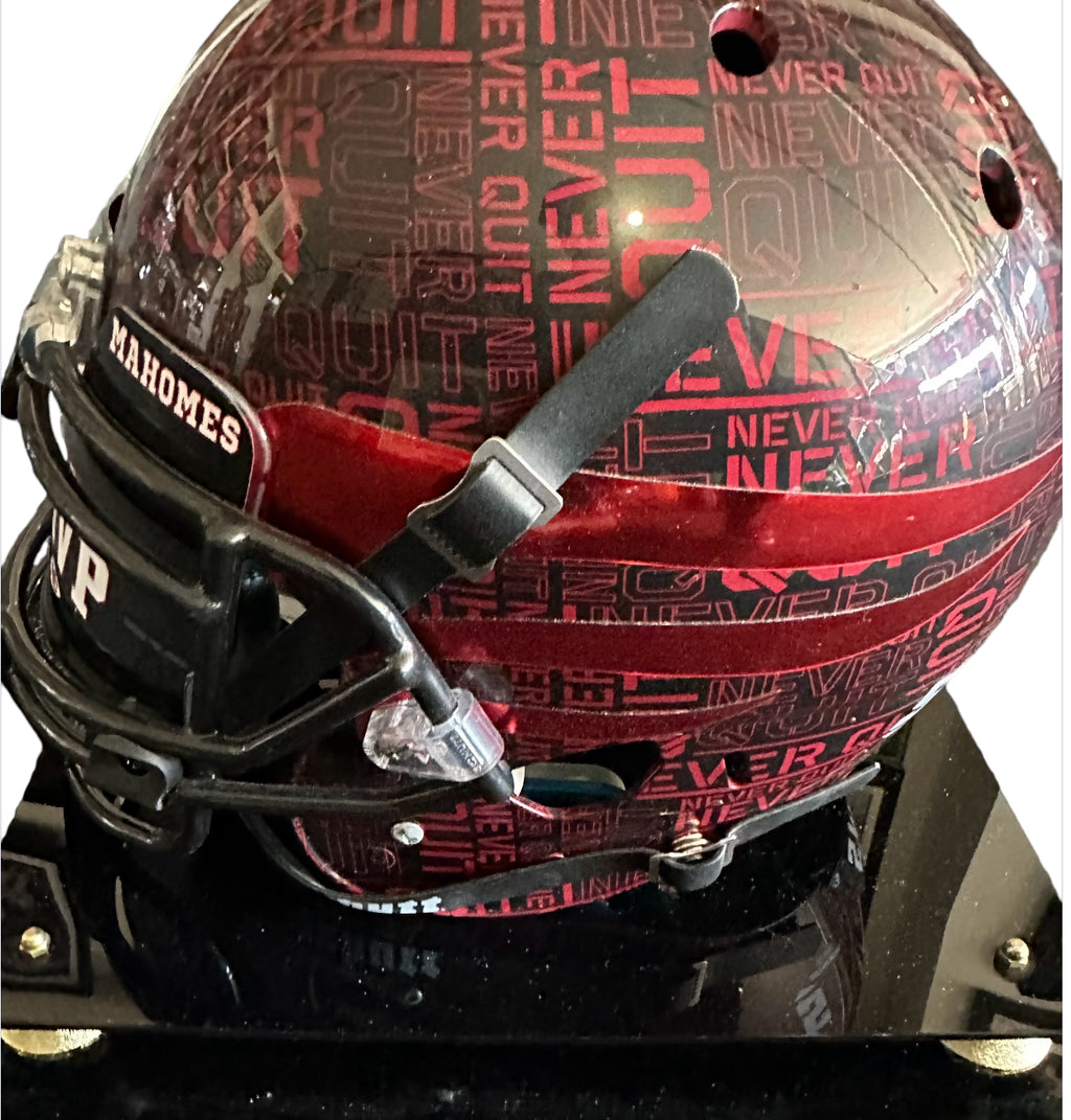 Kansas City Chiefs - Patrick Mahomes Autographed Never Quit Helmet
