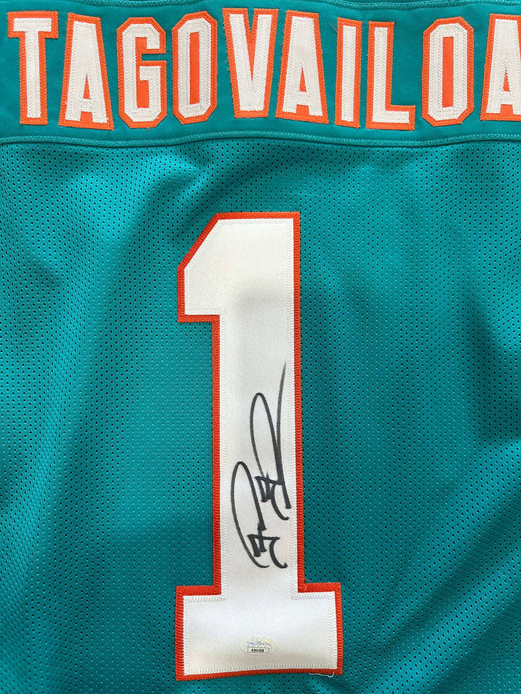 Miami Dolphins - Tua Tagovailoa Autograhed Football Jersey