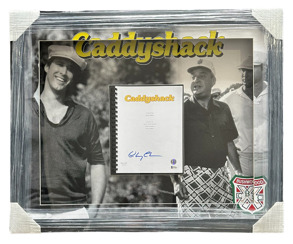 Caddy Shack - Chevy Chase Autographed Script in 3D Shadow Box