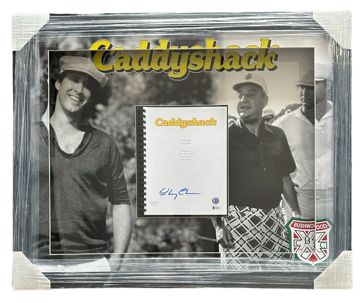 Caddy Shack - Chevy Chase Autographed Script in 3D Shadow Box