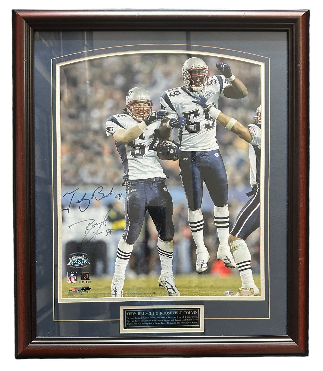 New England Patriots - Tedy Bruschi & Roosevelt Colvin Autographed