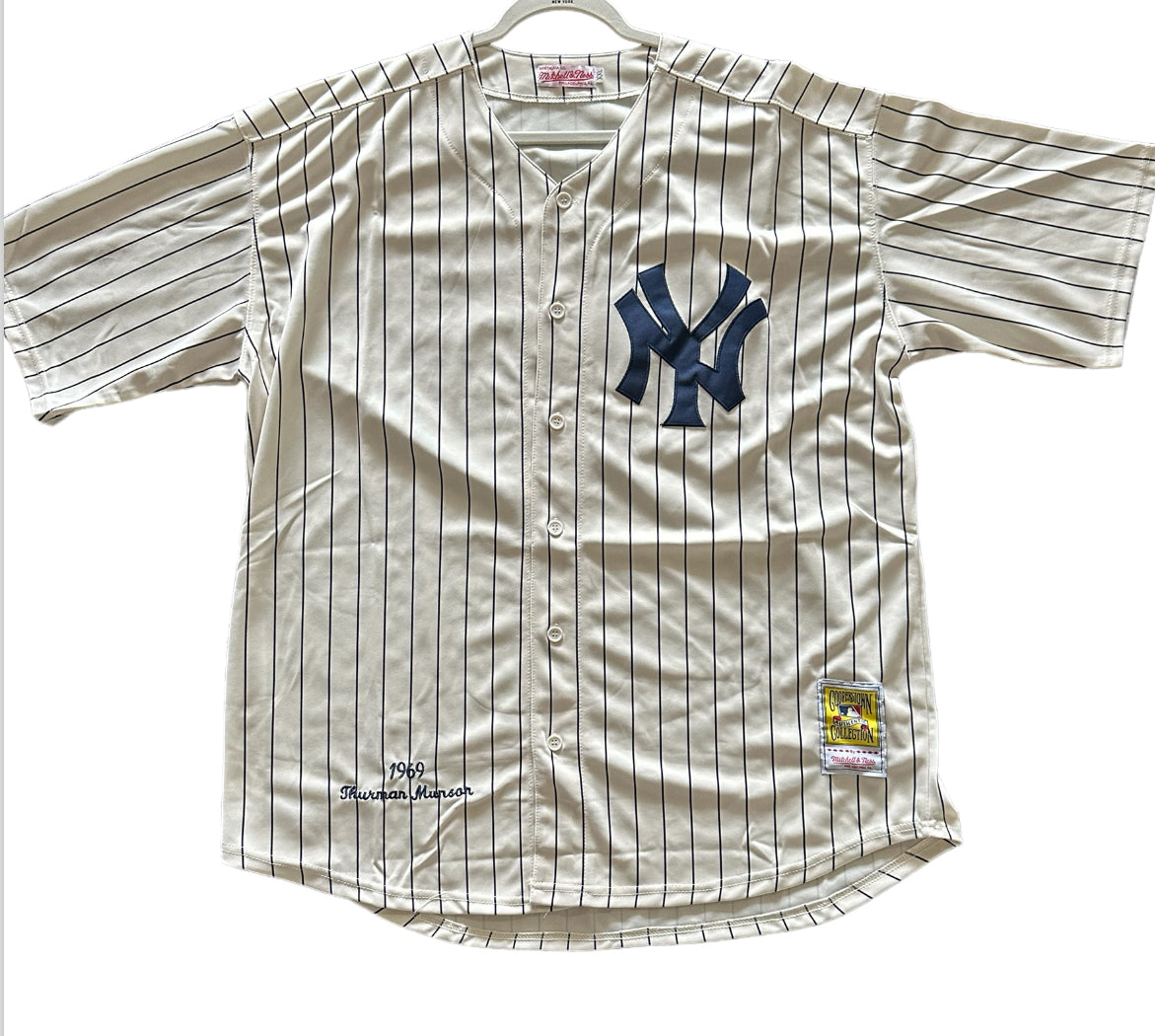 New York Yankees -  Thurman Munson 1969 Cooperstown Baseball Jersey