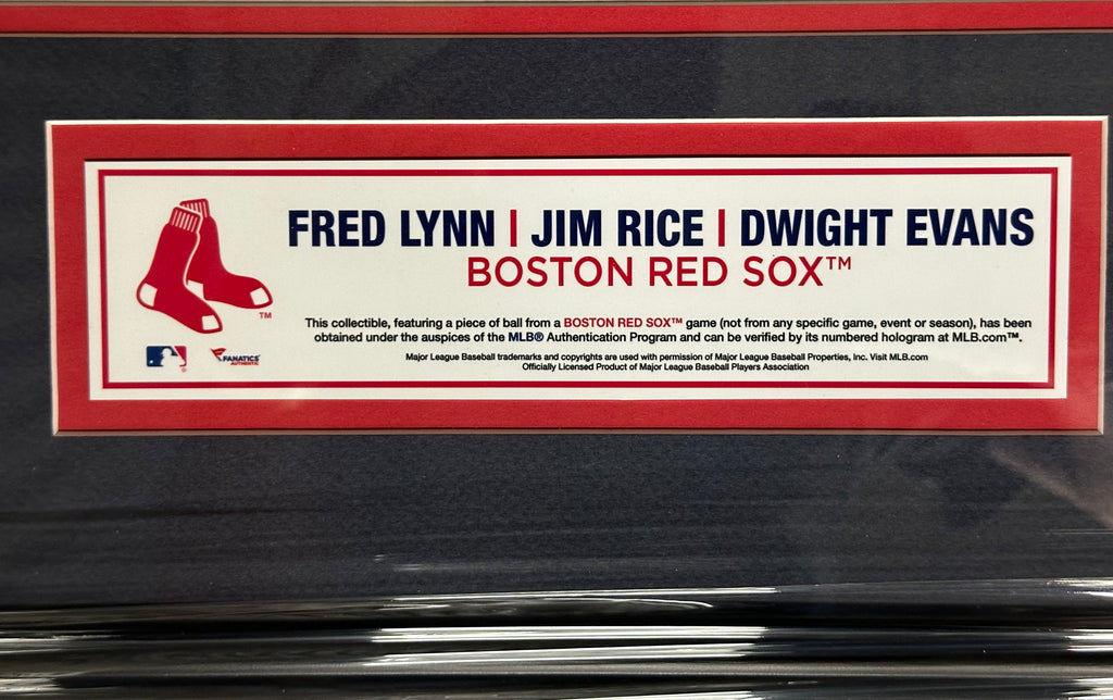Boston Red Sox - Fred Lynn, Jim Rice & Dwight Evans Autographed
