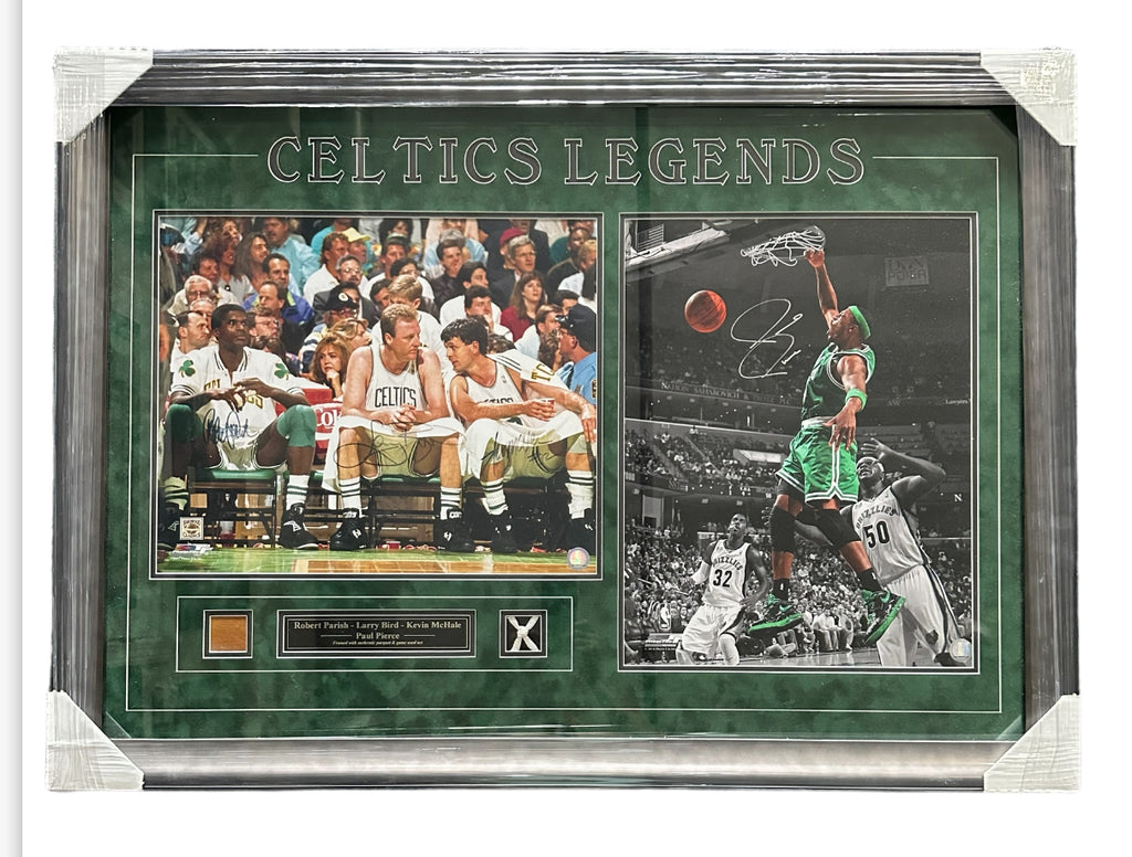 Boston Celtics Legends- Parish, Bird, McHale & Pierce Autographed