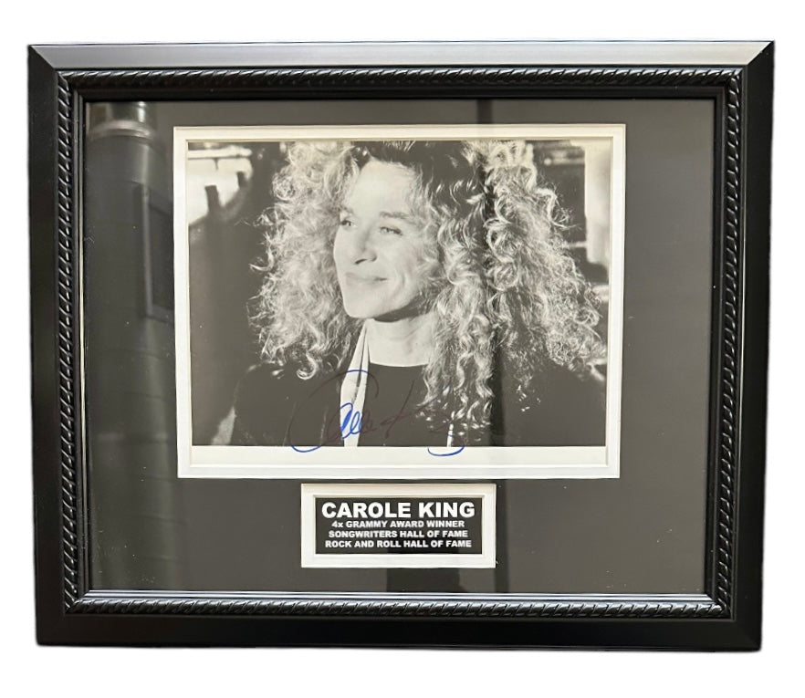 Carole King 8x10 B&W Autographed Photo - 4X Grammy Winner, HOF