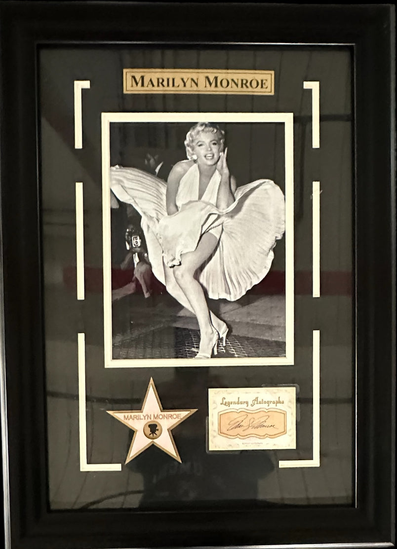 Marilyn Monroe with Replica of Hollywood Star and Legendary Signature