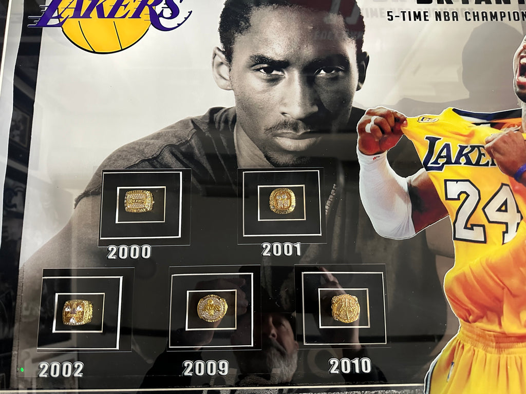 Kobe Bryant 5 Time NBA Champion with Rings