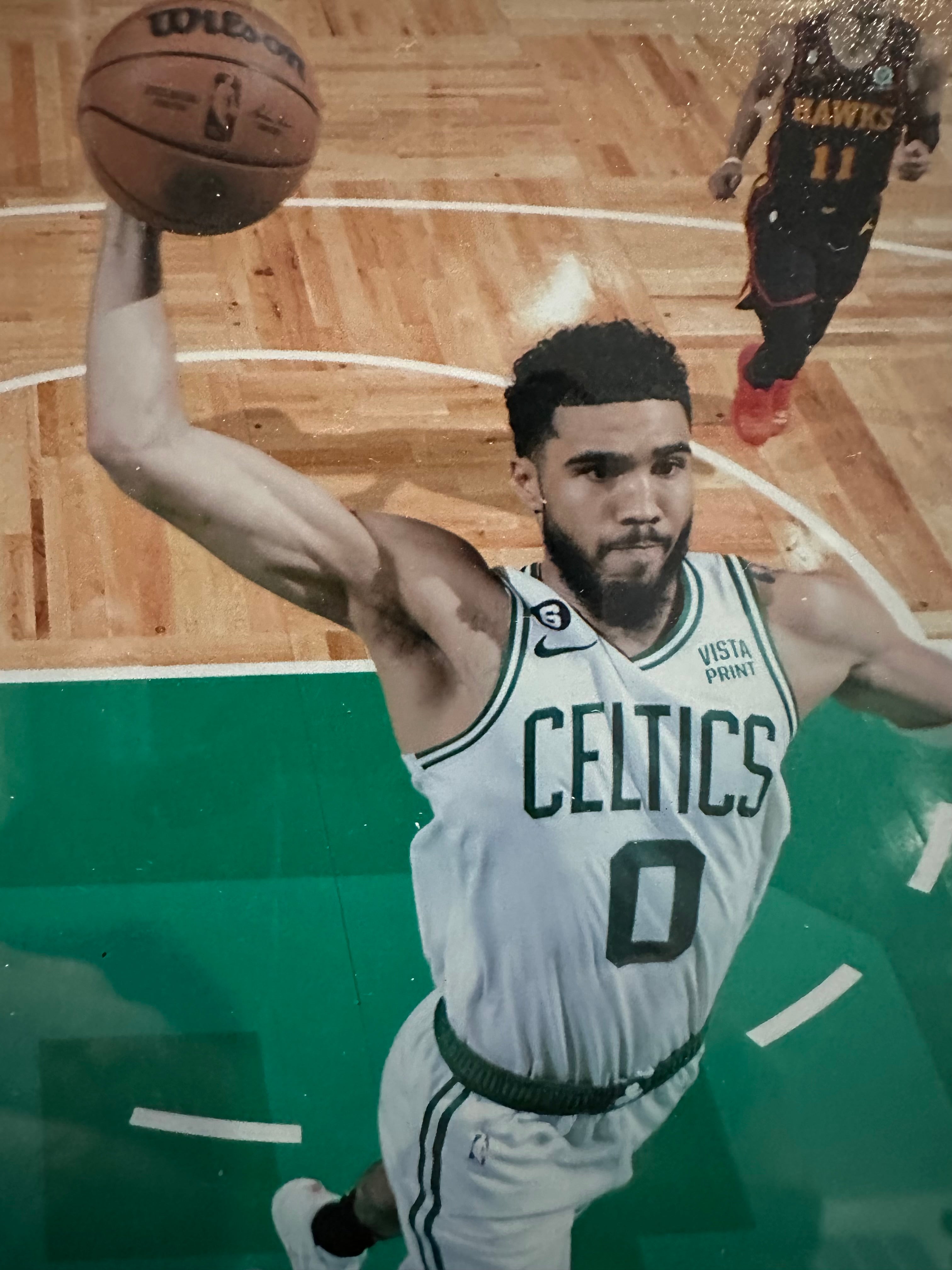 Boston Celtics - Jason Taytum Autographed taking it to the rim