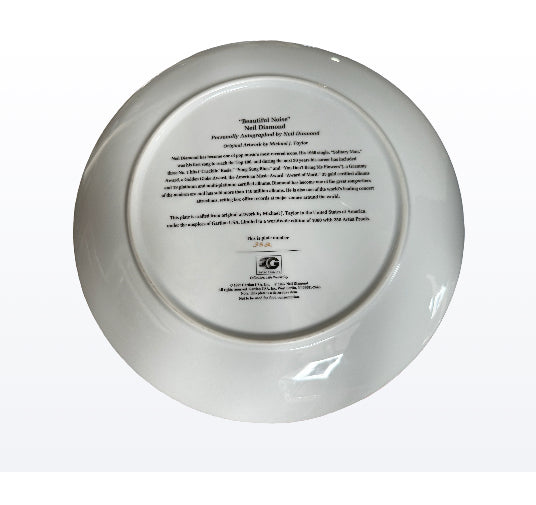 Neil Diamond autographed plate