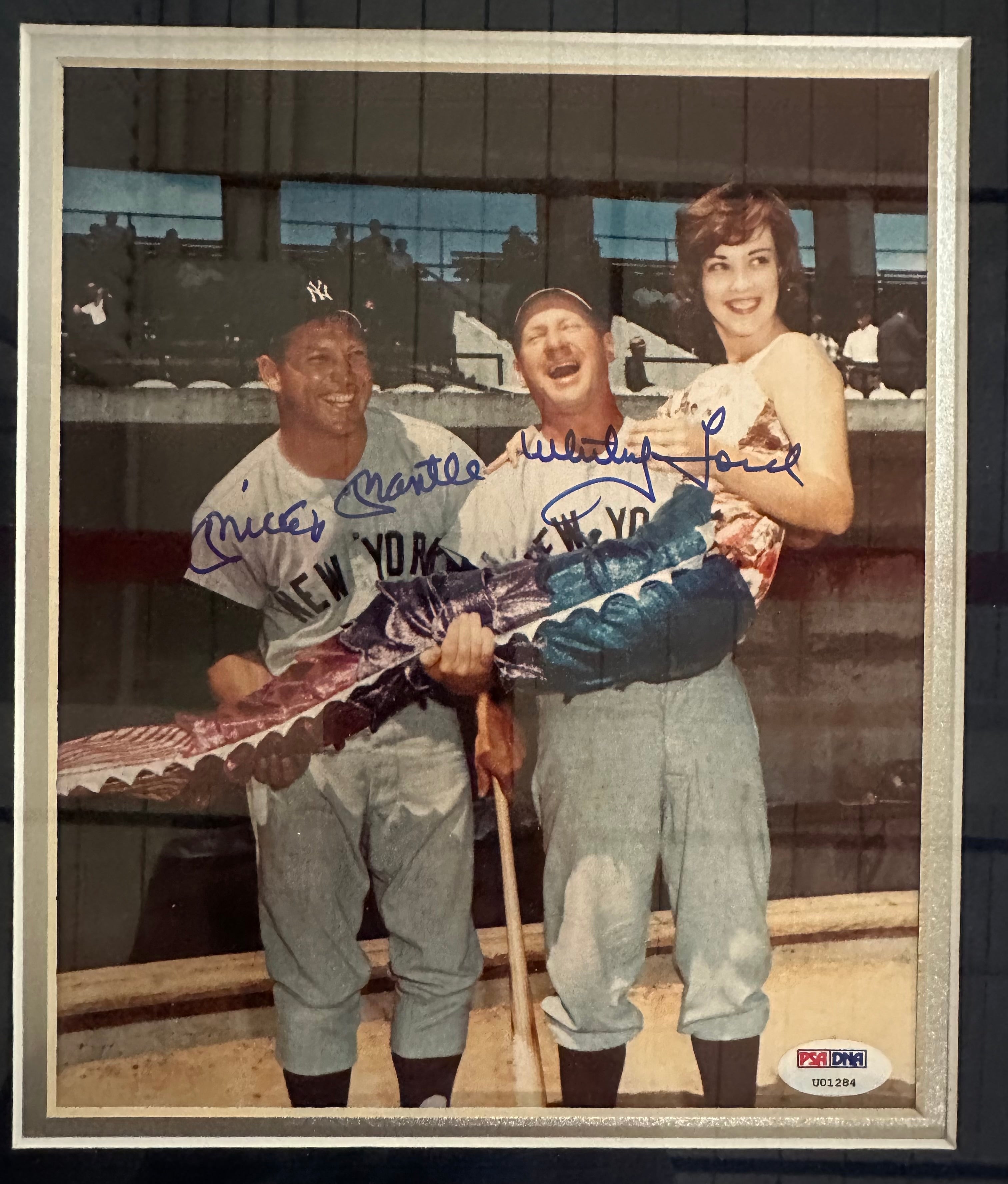 NY Yankees - Mickey Mantle & Whitey Ford Autographed 8x10 Photo with Mermaid