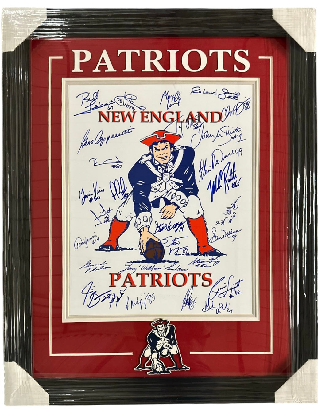 New England Patriots - Old Logo from 1986 with over 25 Autographs