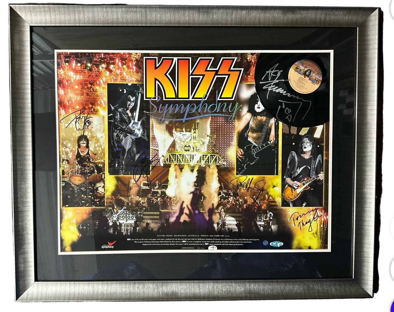 KISS Autographed by Original 4 and Tommy Thayer