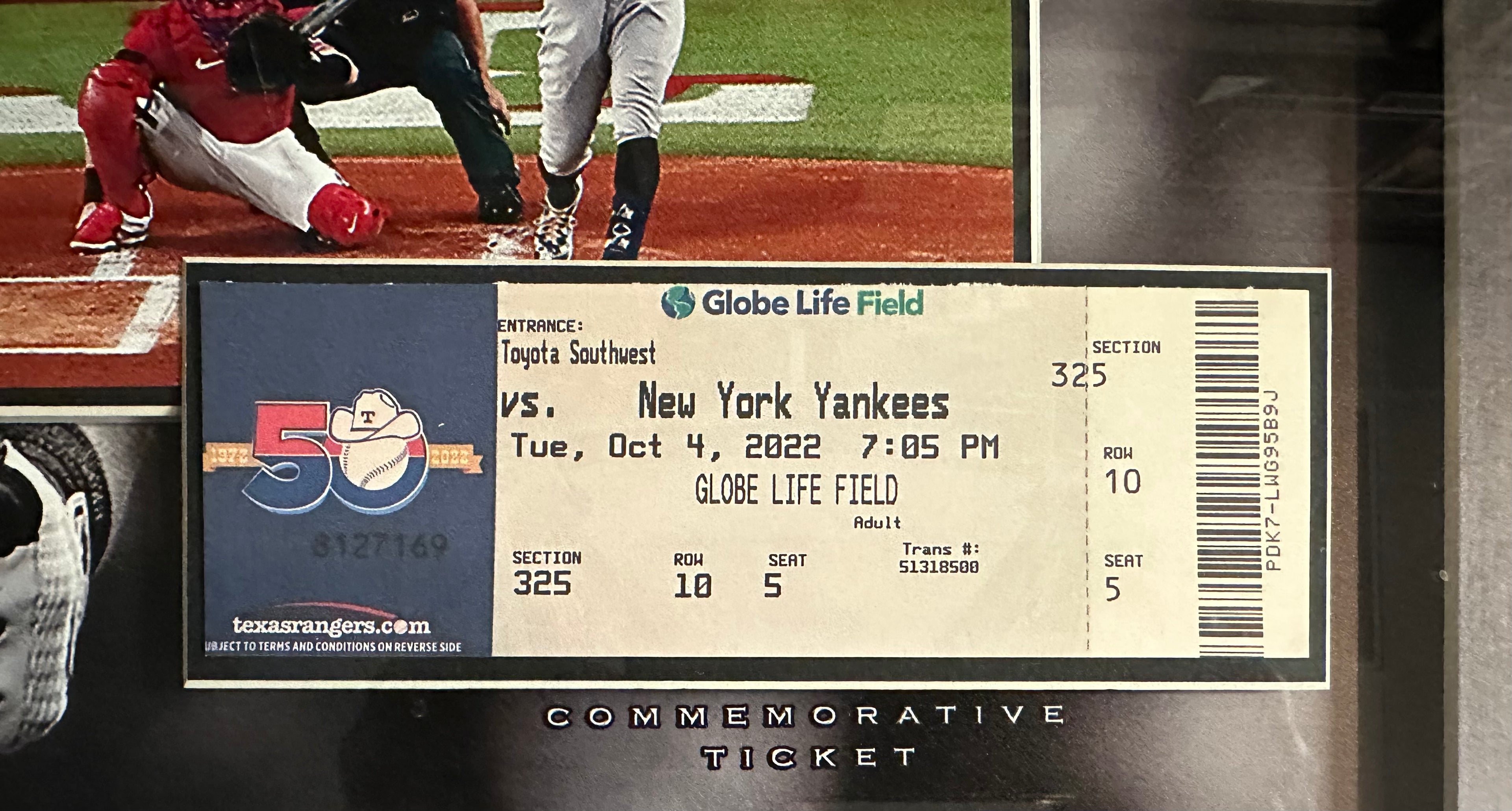 Aaron Judge with Game Ticket (Facsimile)