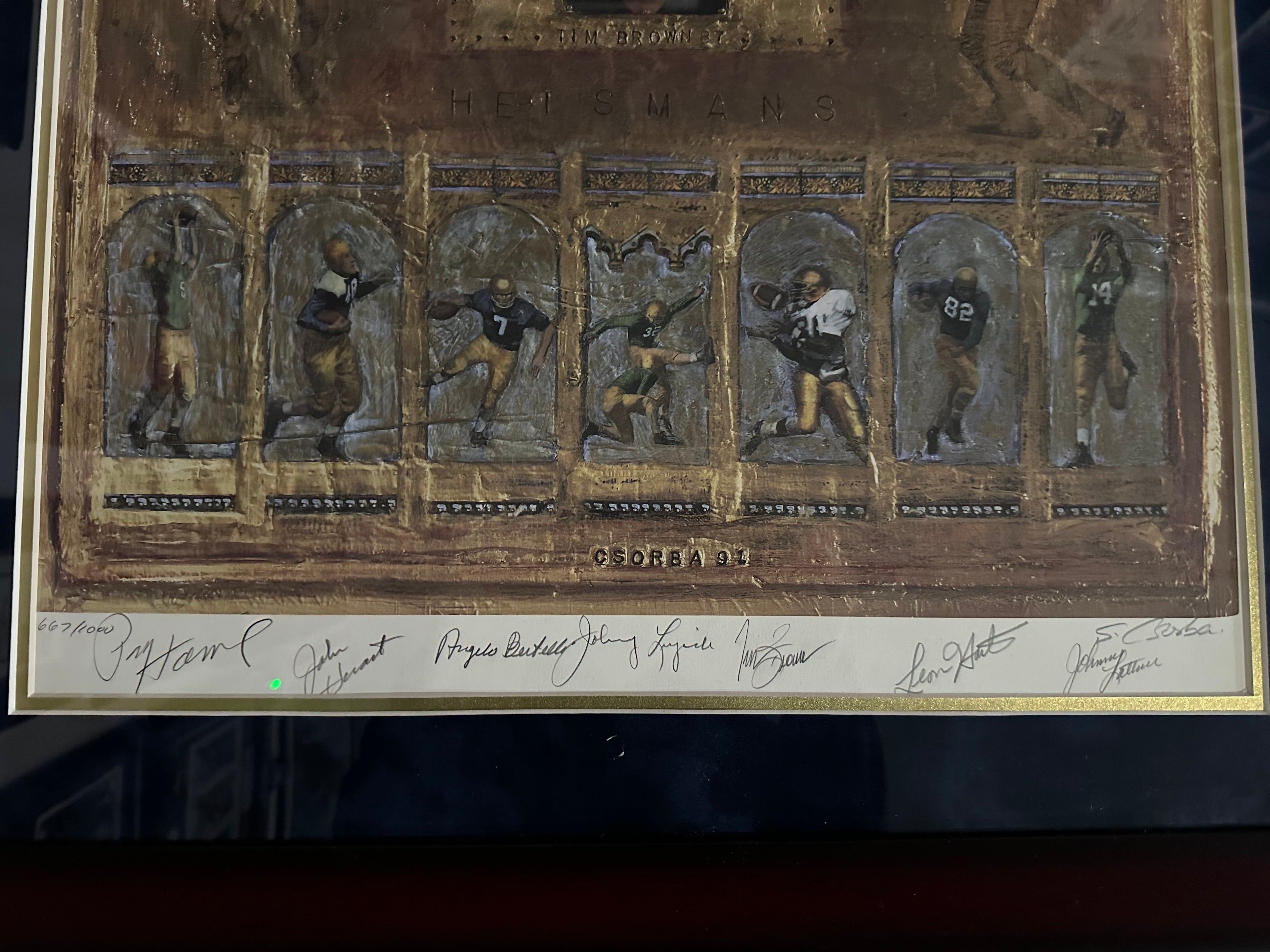 Notre Dame Heisman Winners - Autographed