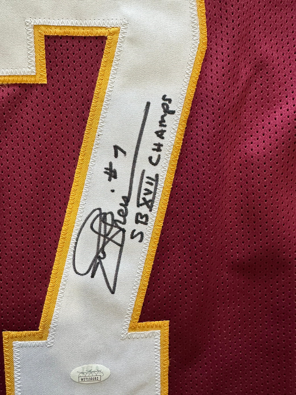 Washington (Commanders) - Joe Theismann Inscribed Football Jersey
