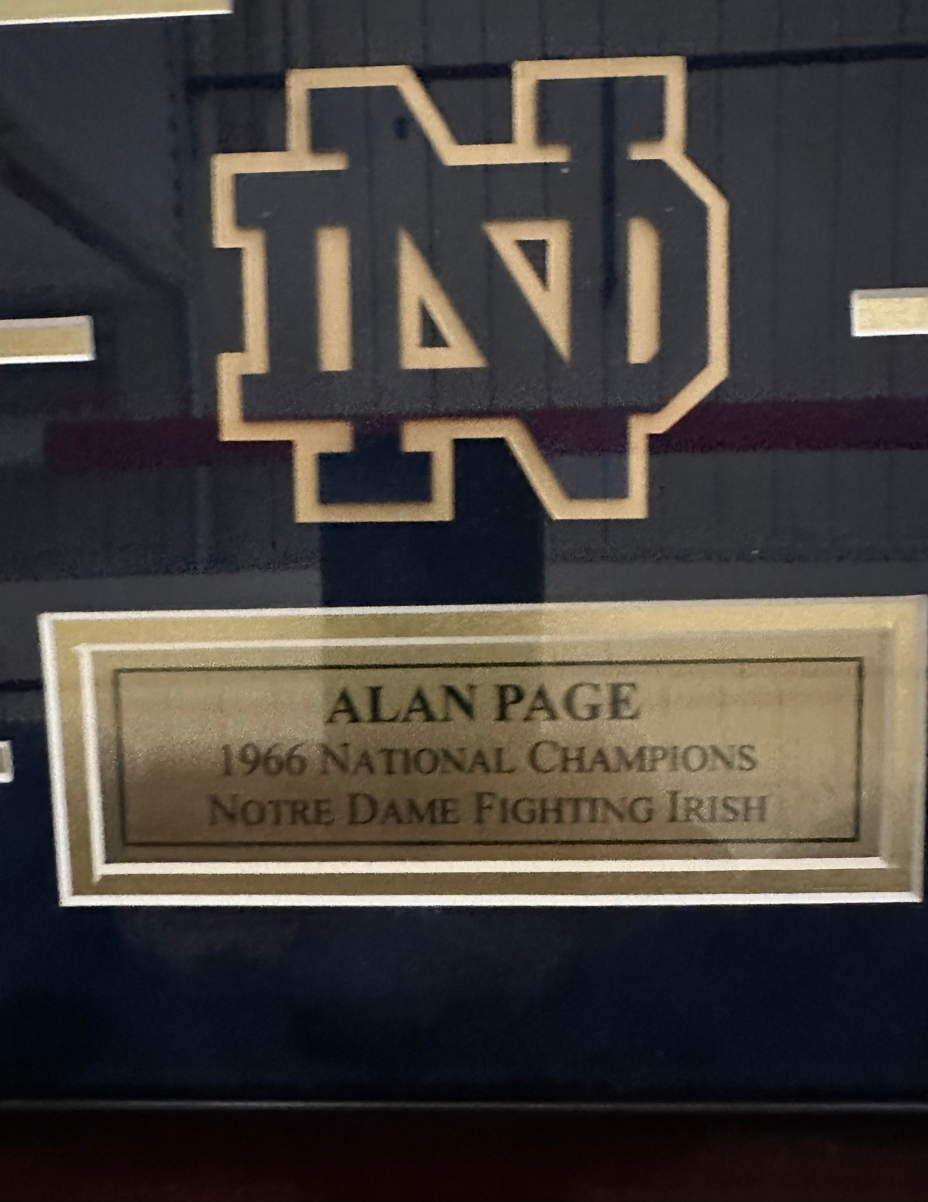 Notre Dame - Alan Page 1966 National Champions Autographed 8x10 Photo