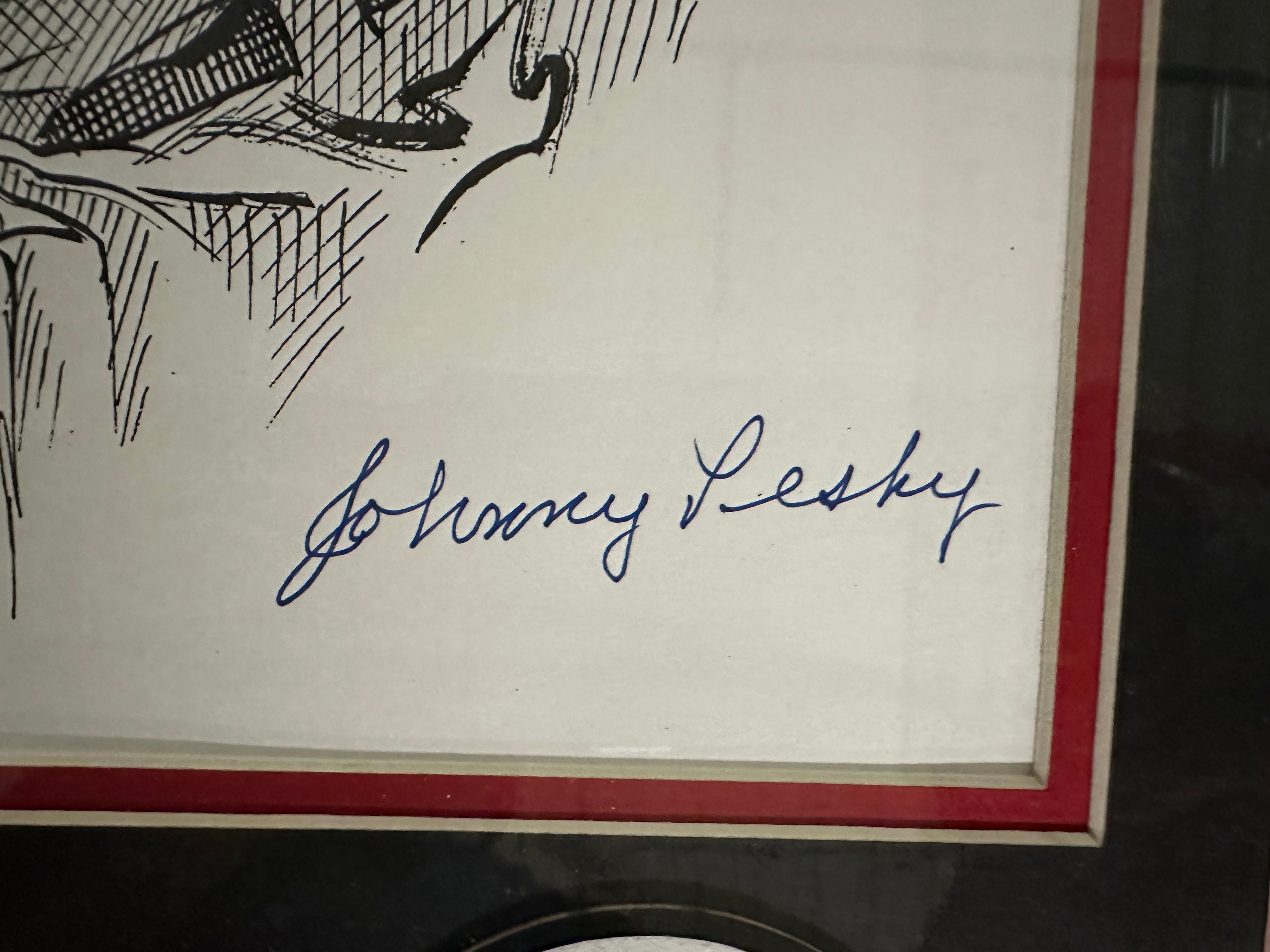 Boston Red Sox - Johnny Pesky 11x14 Autographed Lithograph