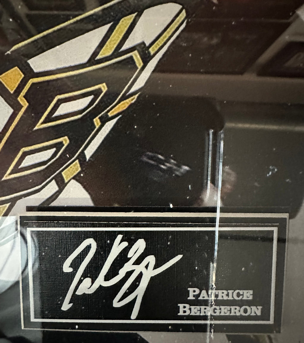 Patrice Bergeron with Retirement Quote and LED Lighting