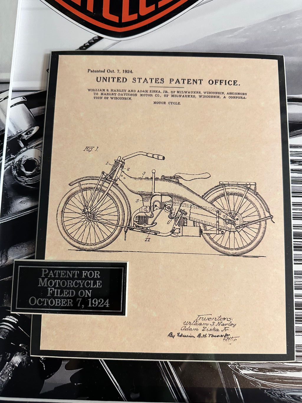 Harley Davidson 1924 Patten (Facsimile)