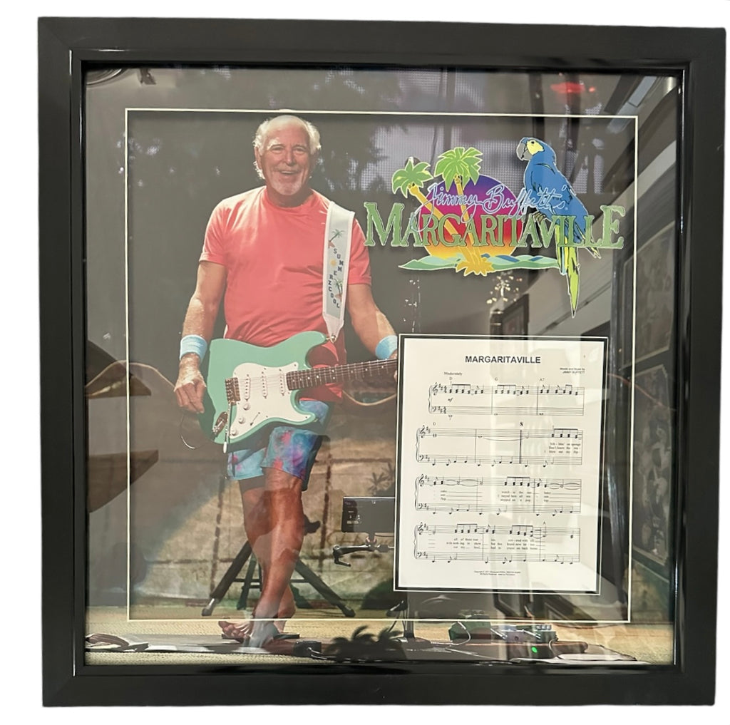 Jimmy Buffet with Replica "Margaritaville" sheet music