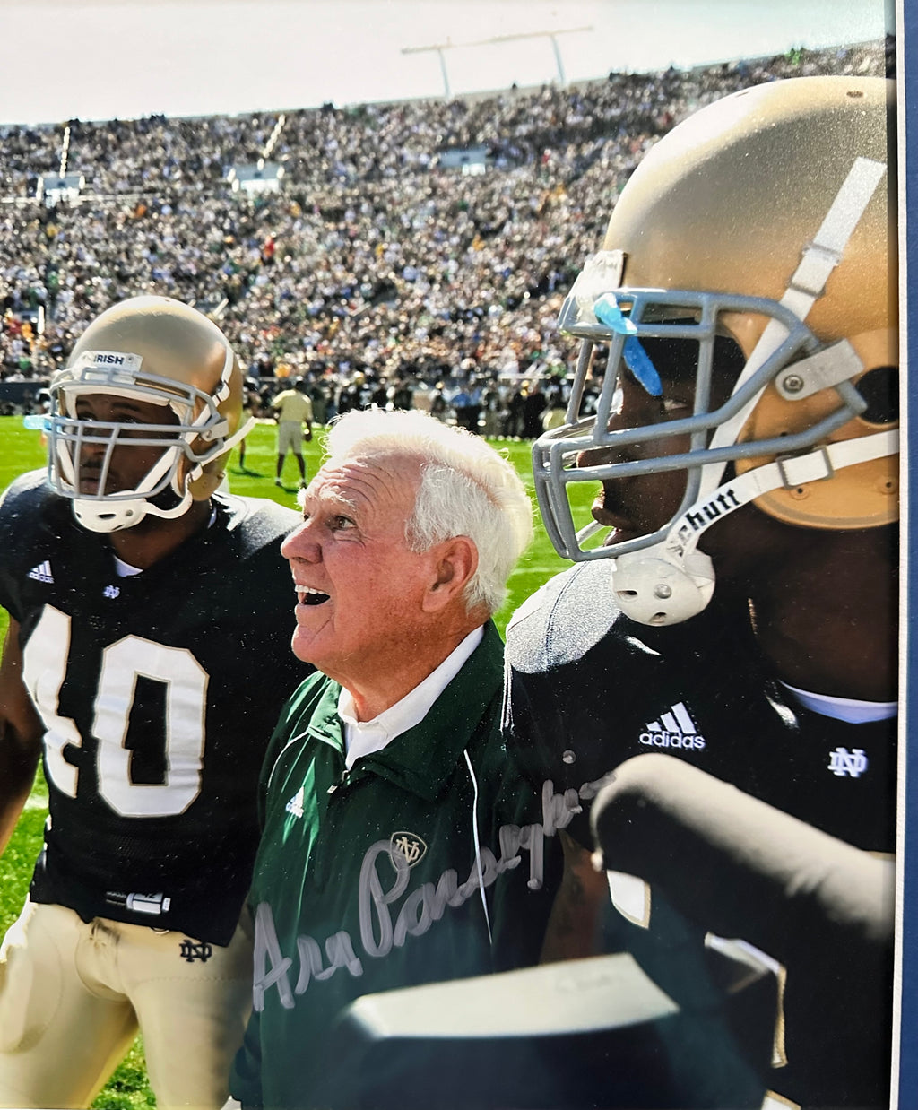 Notre Dame - Ara Parseghian Autographed with Ceremonial flip coin (rare)