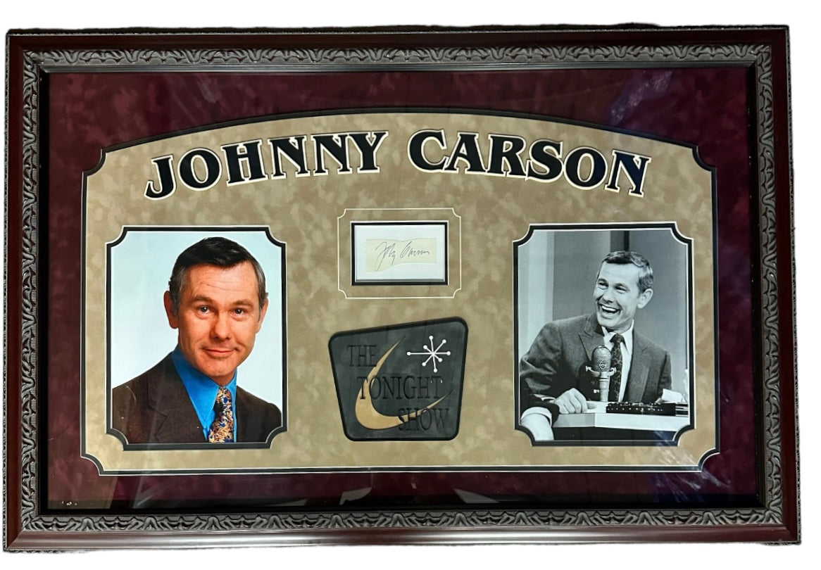 Johnny Carson Autographed Cut