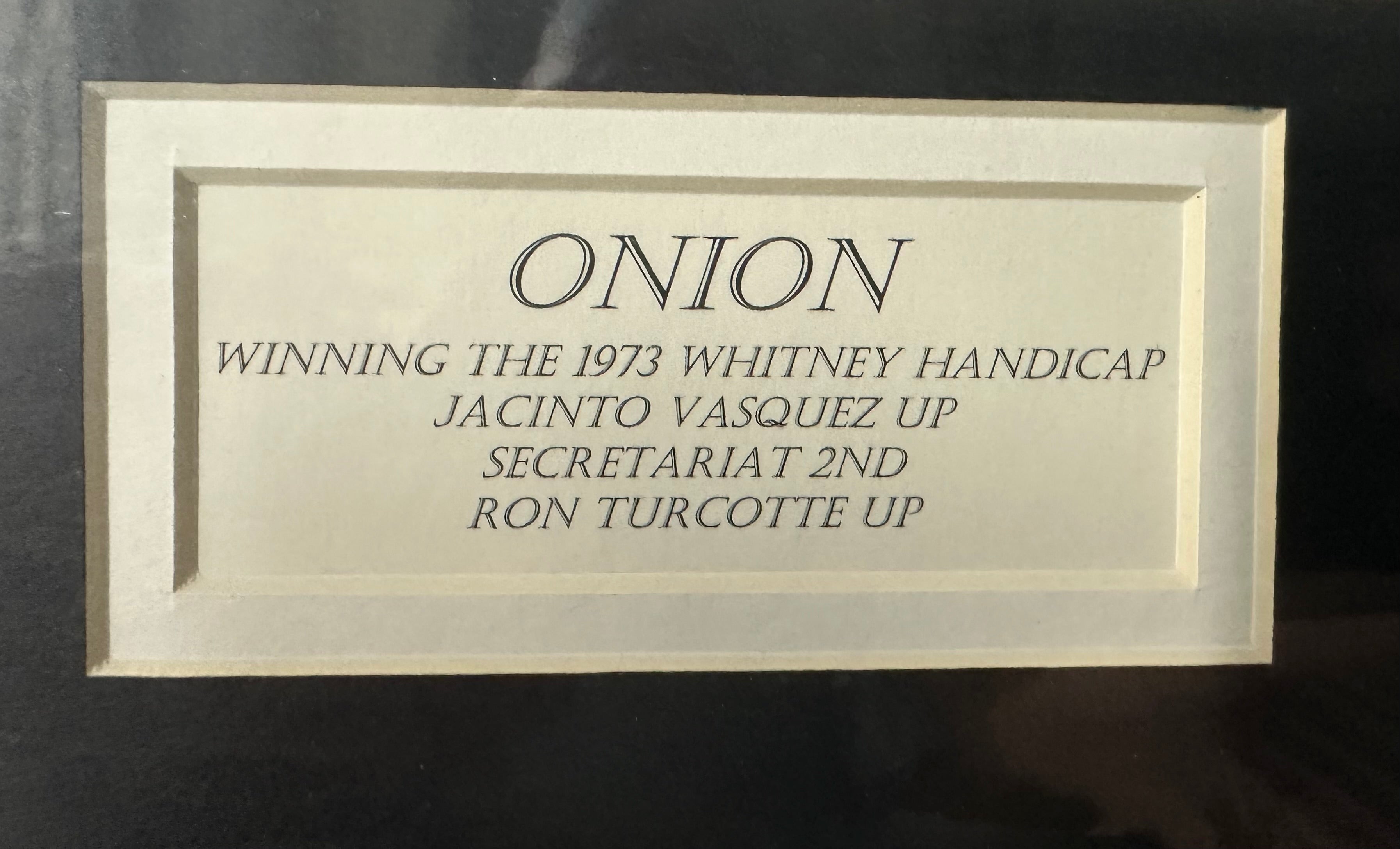 Ron Turcotte Autographed 11 x 14 with Horse "Onion"